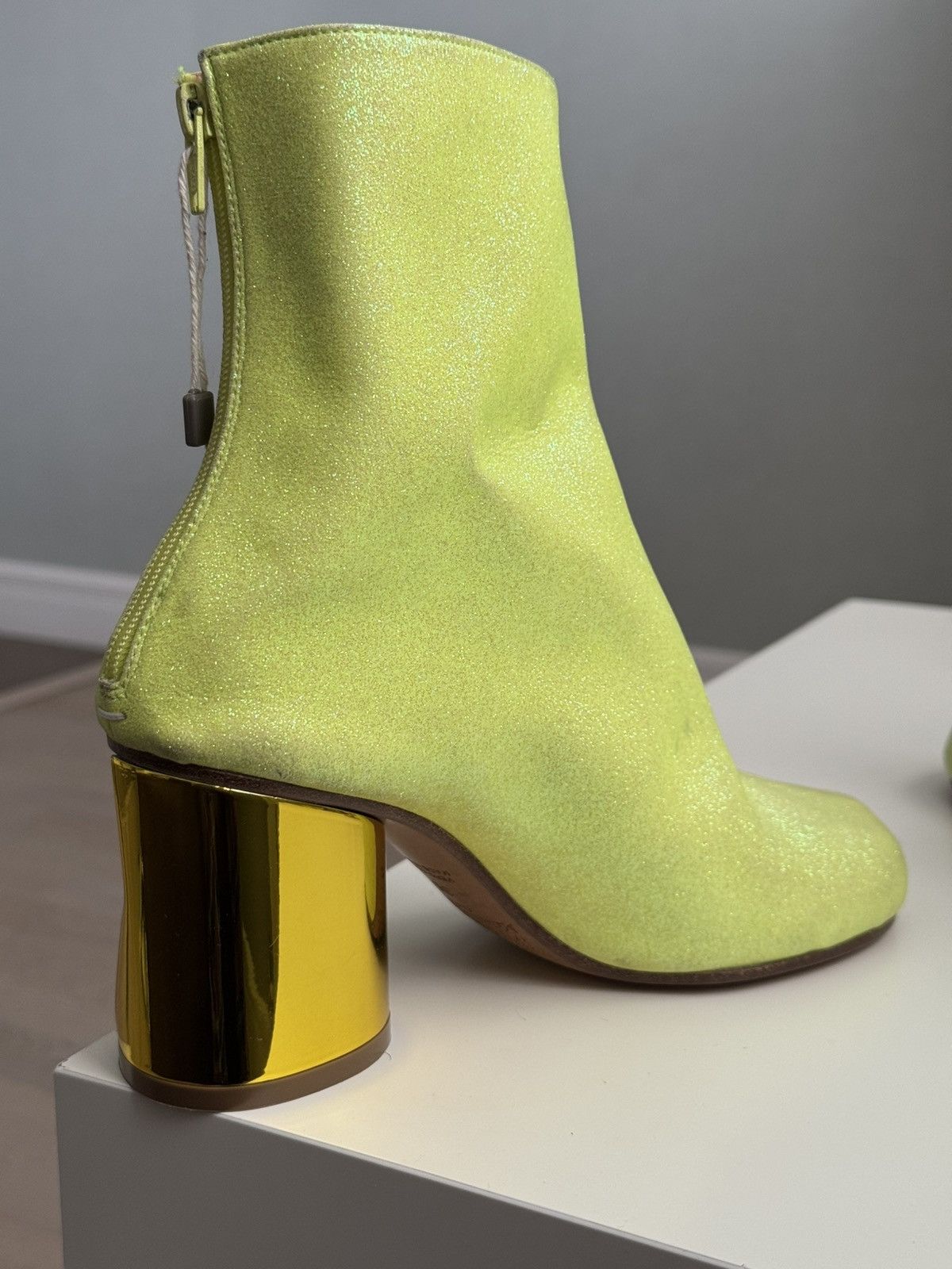 Maison Margiela Maison Margiela Crushed Heel Glitter Ankle Boots Size US 5 / IT 35 - 6 Thumbnail