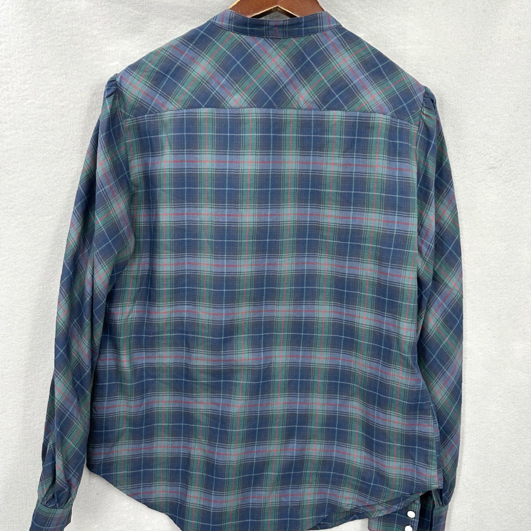 UNTUCKit UNTUCKit Esme Shirt Womens 6 Blue Blackwatch Plaid Button Quiet Luxury For Her Tie? Size M / US 6-8 / IT 42-44 - 7 Thumbnail