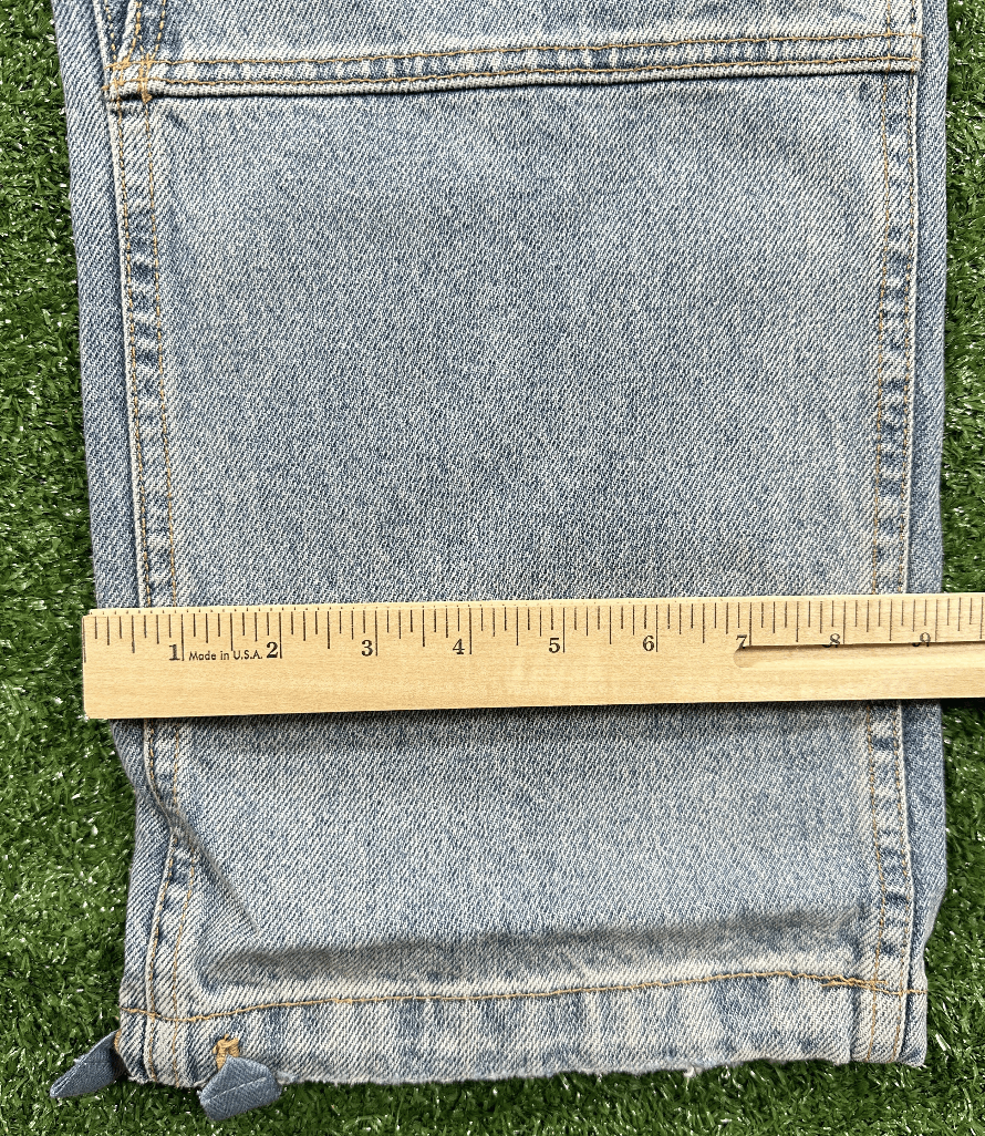 Rhude RHUDE Authentic Reza Denim Double Knee Indigo Pants Size US 31 - 10 Thumbnail