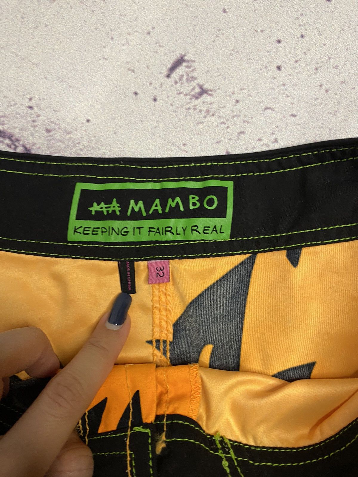 Mambo MENS vintage Mambo Overprint Luxury Surf Shorts Size US 32 / EU 48 - 7 Thumbnail