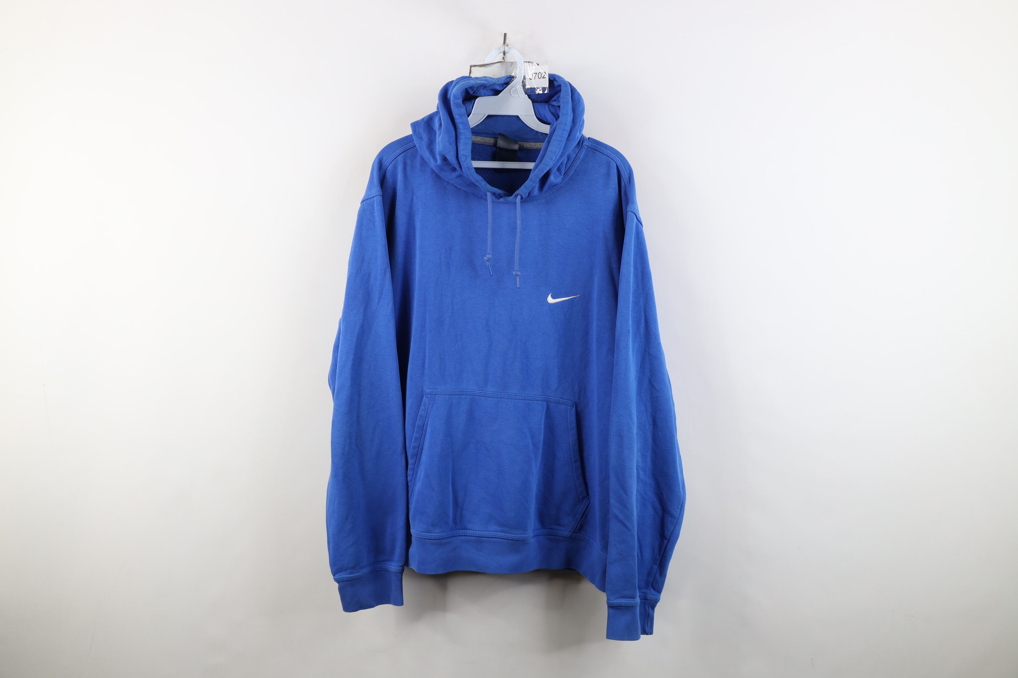 Nike Vintage Y2K Nike Mini Swoosh Hoodie Sweatshirt Royal Blue Size US XL / EU 56 / 4 - 1 Thumbnail