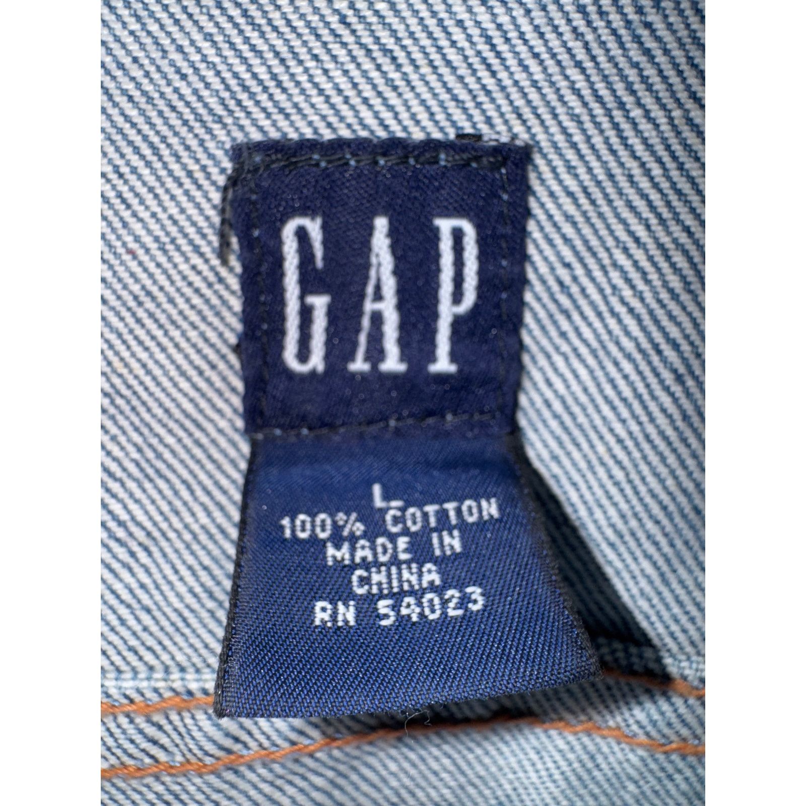 Gap Y2K GAP Denim Trucker Jacket Light Wash Size L 2001 Unisex Size L / US 10 / IT 46 - 11 Thumbnail