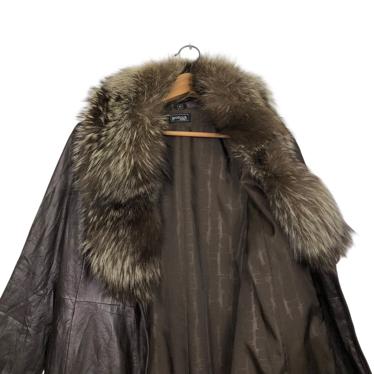 Vintage 🔥VINTAGE LEATHER LONG JACKET MINK FUR COLLAR LEATHACK JAPAN Size M / US 6-8 / IT 42-44 - 15 Thumbnail