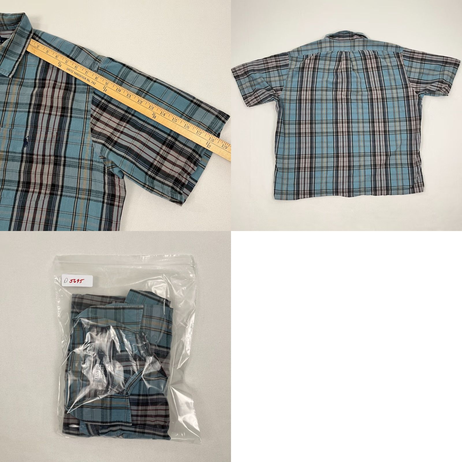Polo Ralph Lauren VTG Polo Ralph Lauren Caldwell Shirt Mens 2XL Blue Plaid Button Up Collar Shirt Polo Ralph Lauren Size US XXL / EU 58 / 5 - 8 Thumbnail