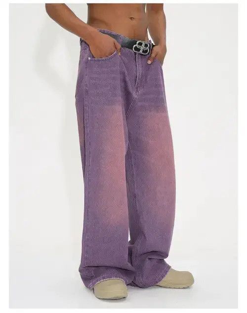 Jean Purple Baggy Denim Jeans Size US 32 / EU 48 - 4 Thumbnail