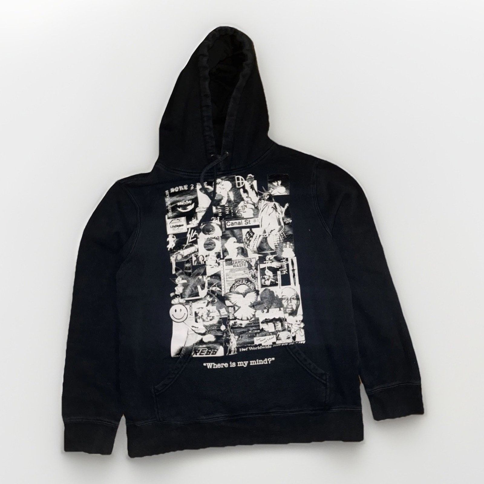 Huf HUF Graphic Collage Hoodie Black Medium 19x25 Streetwear Size US M / EU 48-50 / 2 - 1 Thumbnail