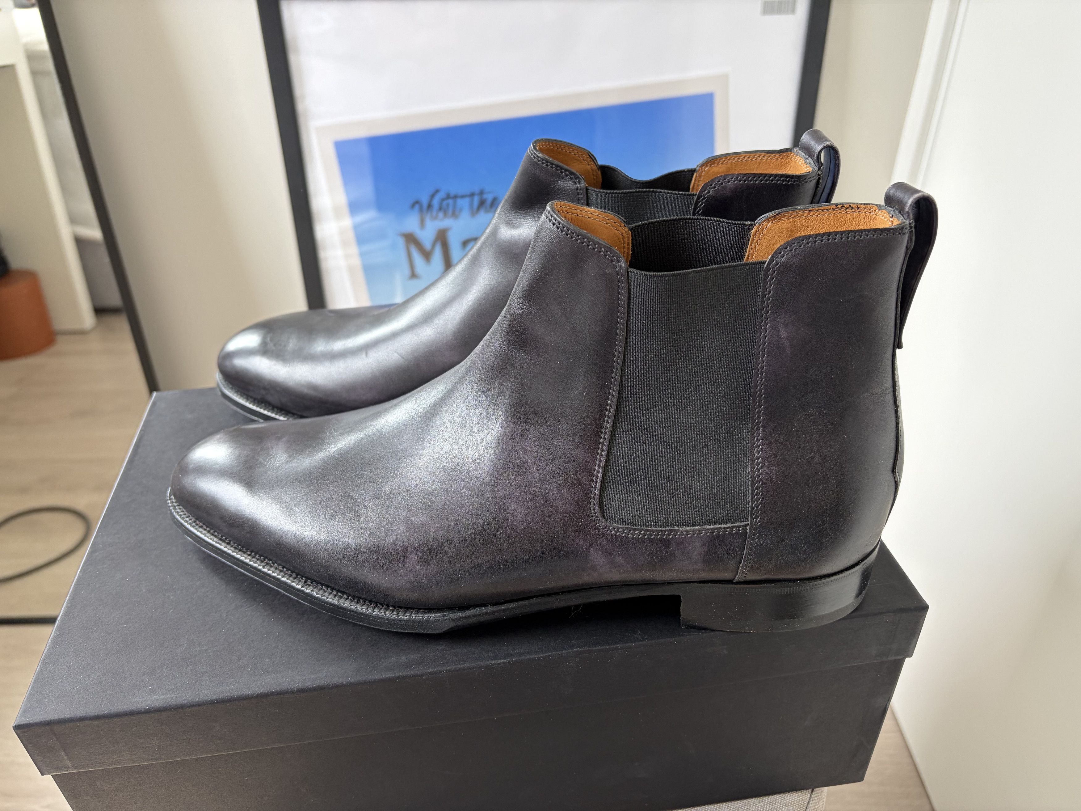 John Lobb [NO US TAX] New John Lobb museum calf Chelsea boots, UK9 Size US 10 / EU 43 - 2 Thumbnail