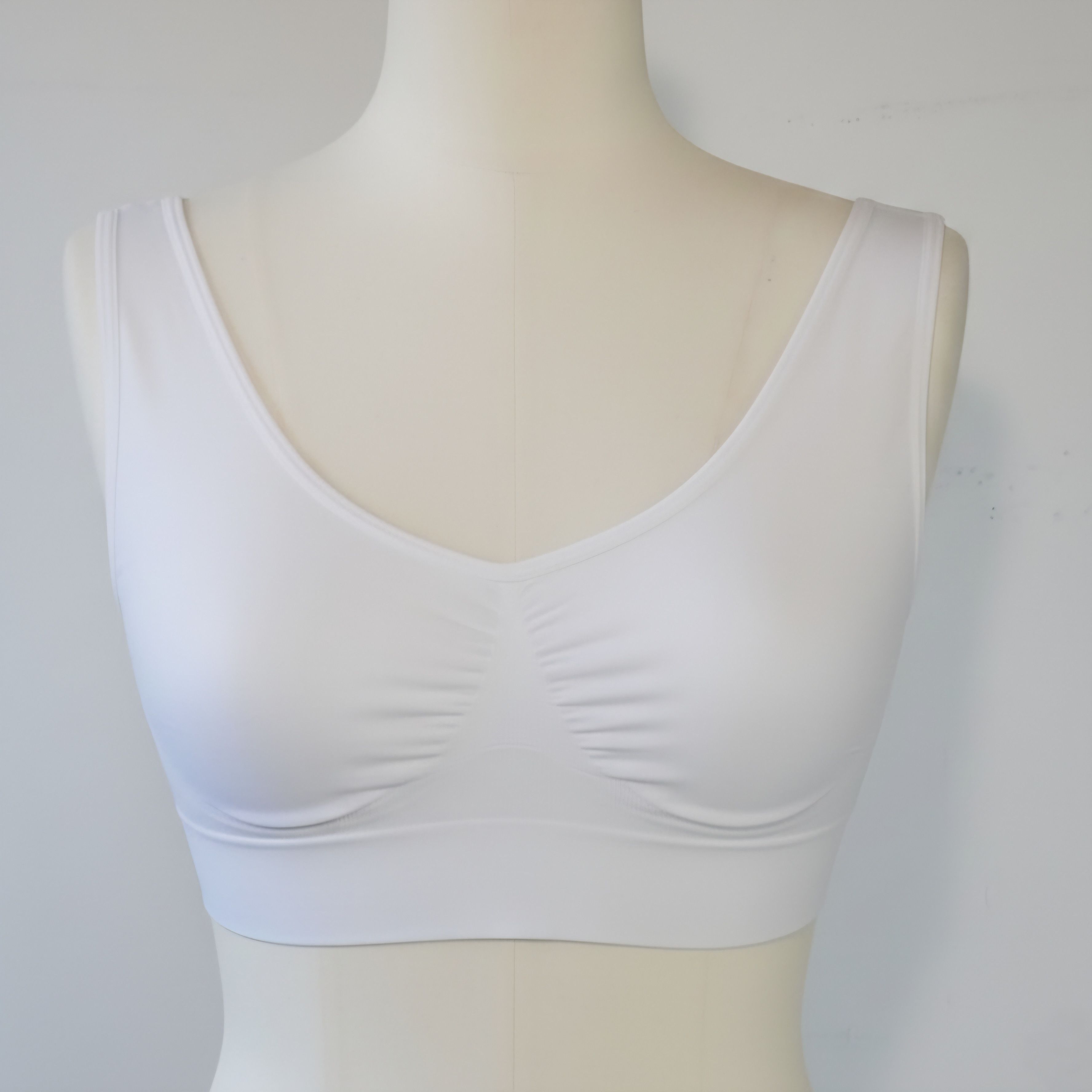Other Freedom Size S/M NEW 3 Bras Set White Black Beige Stretchy Size ONE SIZE - 3 Thumbnail