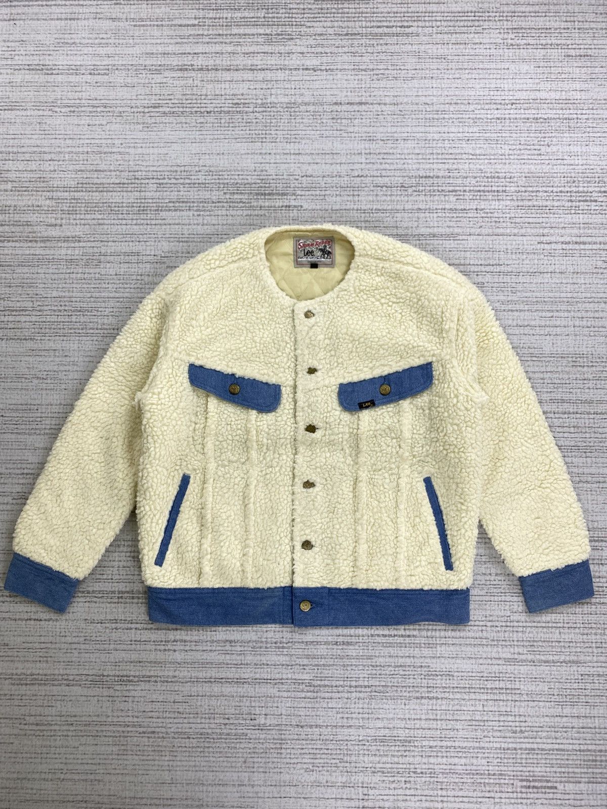 Lee × Vintage Vintage Lee Storm Rider Cropped Sherpa Jacket Size M / US 6-8 / IT 42-44 - 1 Thumbnail