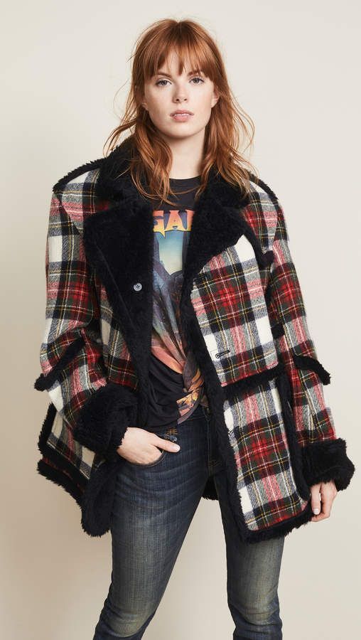 R13 Imitation sheepskin coat. Medium Size M / US 6-8 / IT 42-44 - 18 Thumbnail