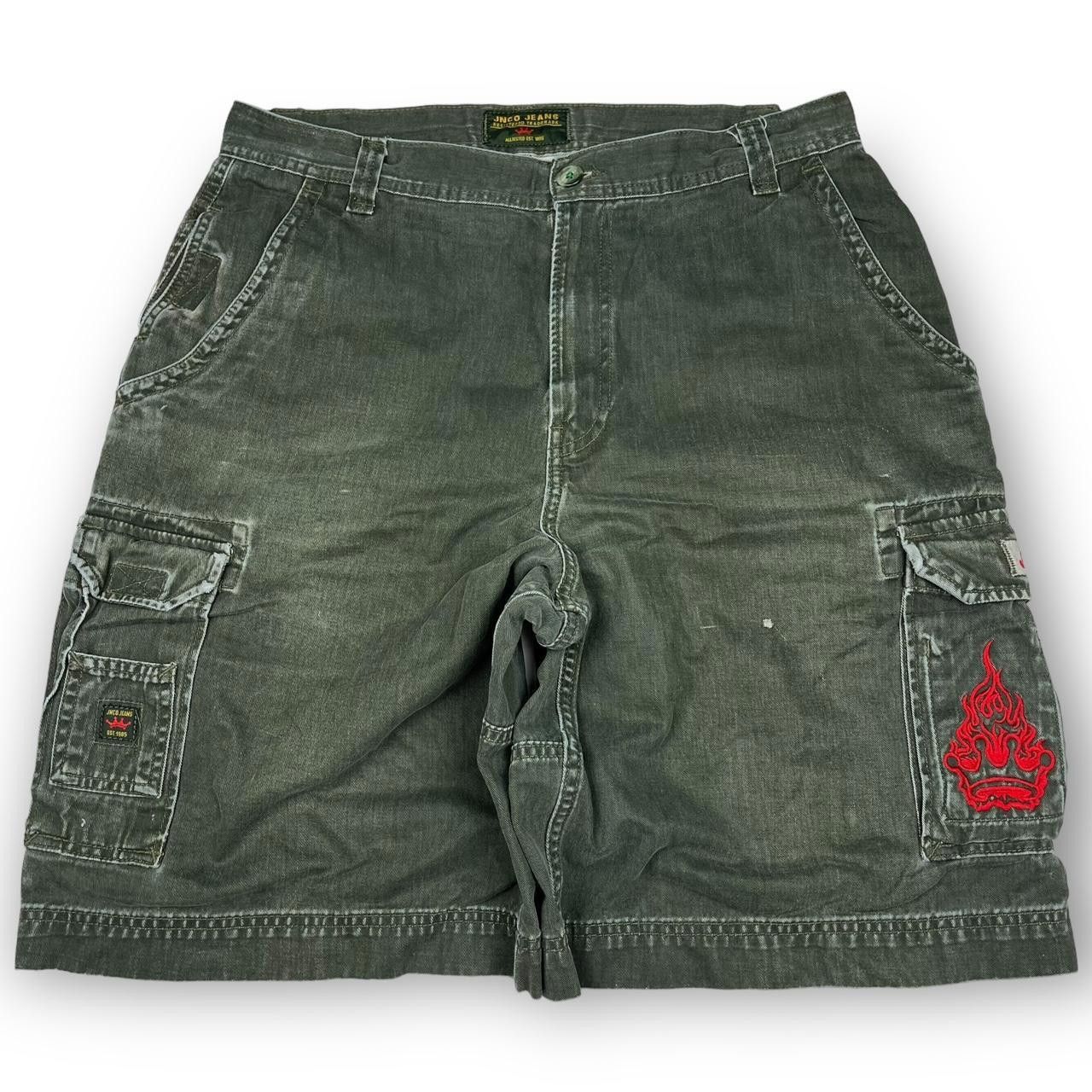 JNCO Men's Khaki and Green Shorts