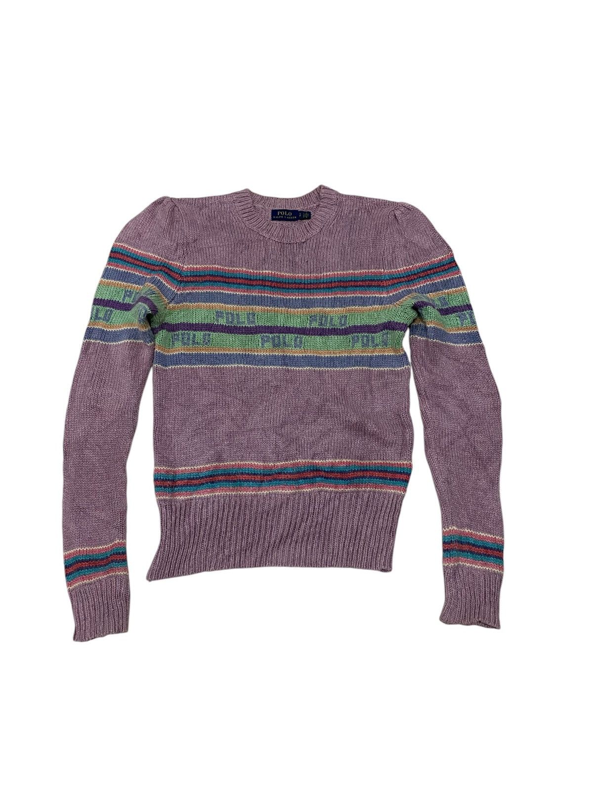Polo Ralph Lauren × Ralph Lauren × Vintage Polo Ralph Lauren Spell Out Knitwear Size US S / EU 44-46 / 1 - 1 Thumbnail