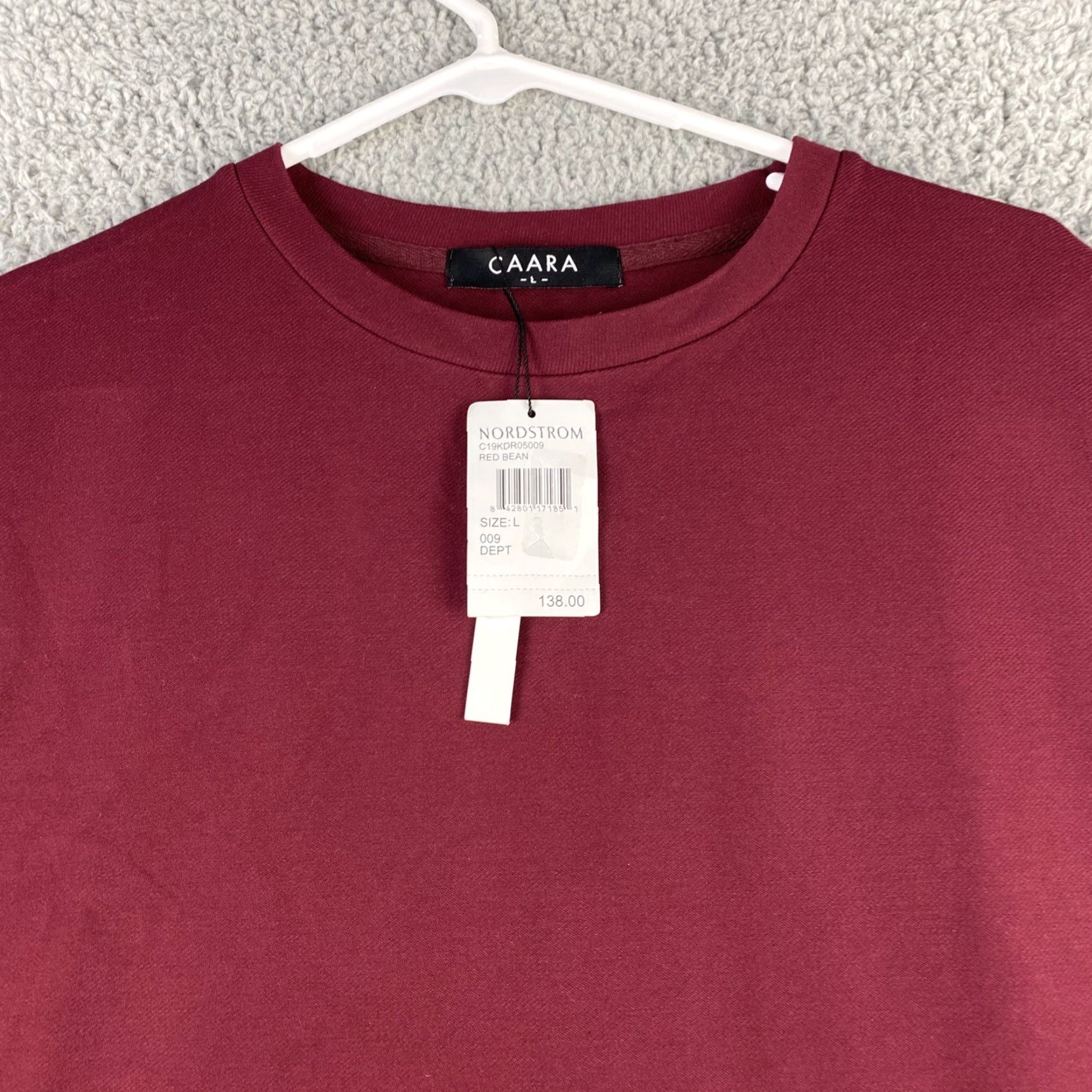 Vintage VINTAGE Caara Dress Large Short Sleeve Burgundy Casual Pullover Belted Womens Size 36" / US 14 / IT 50 - 2 Thumbnail