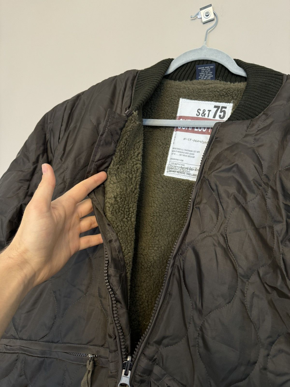 Vintage S & T 75 jacket army vintage avant garde usa 90s quilted Size US XL / EU 56 / 4 - 3 Thumbnail