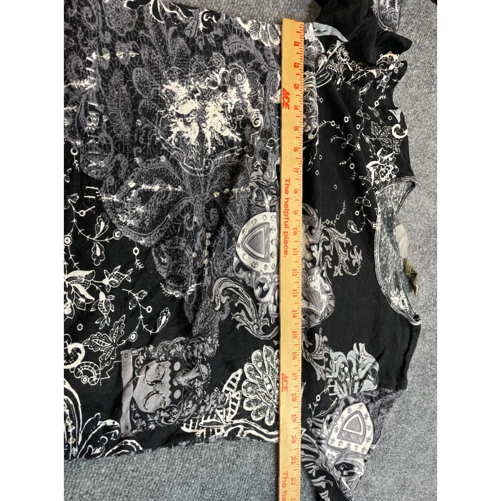 Vintage Jane Ashley Blouse Long Sleeve Black Floral Top M Womens Blouse Regular Canvas Collar Basic Casual Size M / US 6-8 / IT 42-44 - 3 Thumbnail