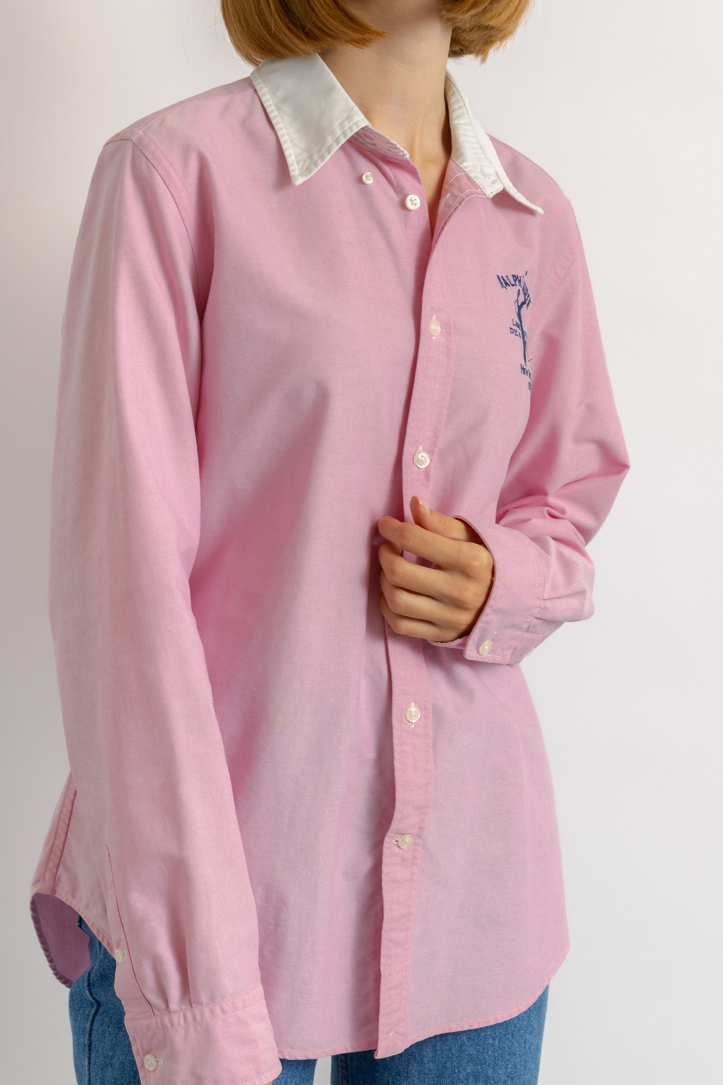 Ralph Lauren 90s Vintage Woman Ralph Lauren Pink Shirt 8698 Size L / US 10 / IT 46 - 7 Thumbnail