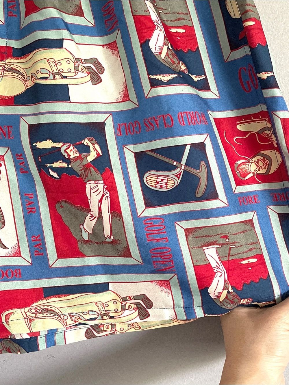 Vintage Vintage Golf Themed Silk Boxers Shorts - Large Size US 35 - 4 Thumbnail