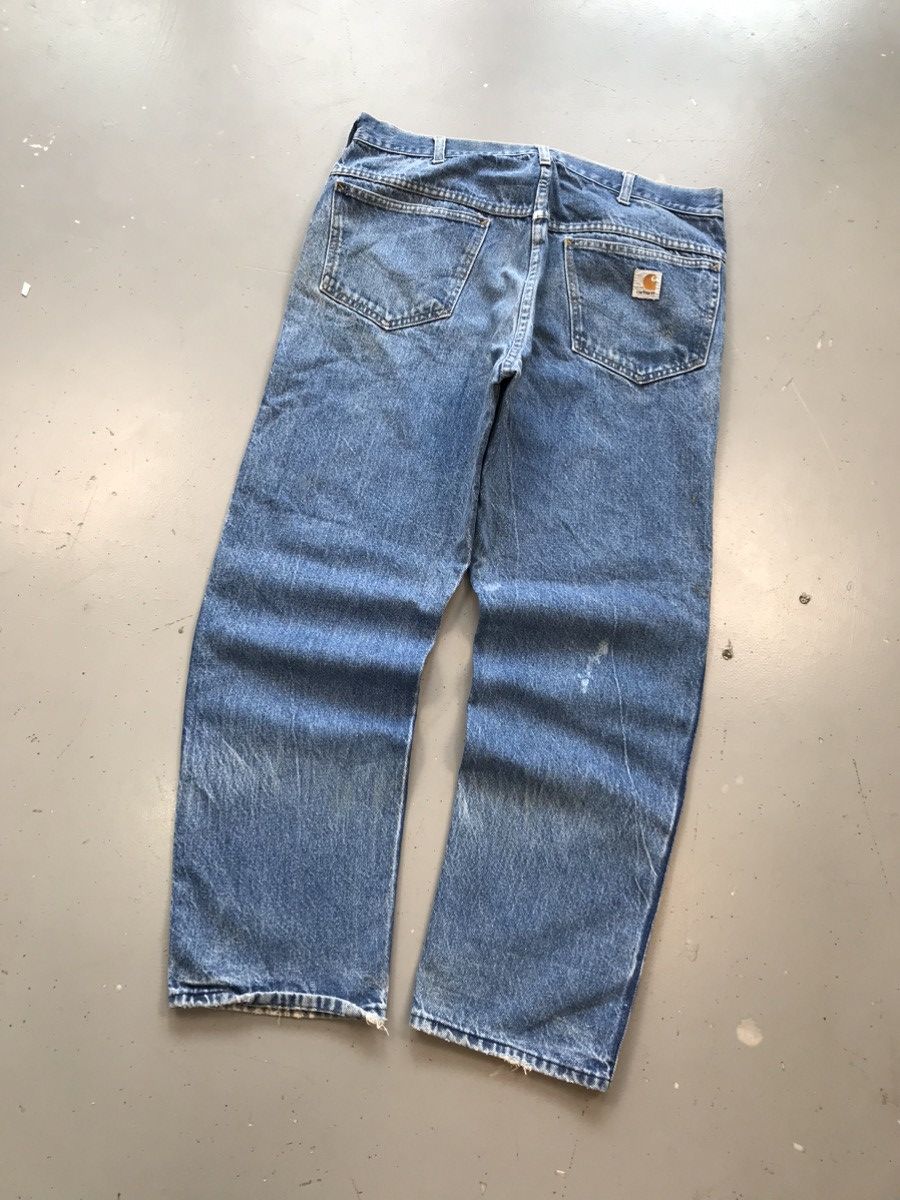 Carhartt × Vintage Vintage Carhartt b136 DST carpenter denim Size US 38 / EU 54 - 10 Thumbnail