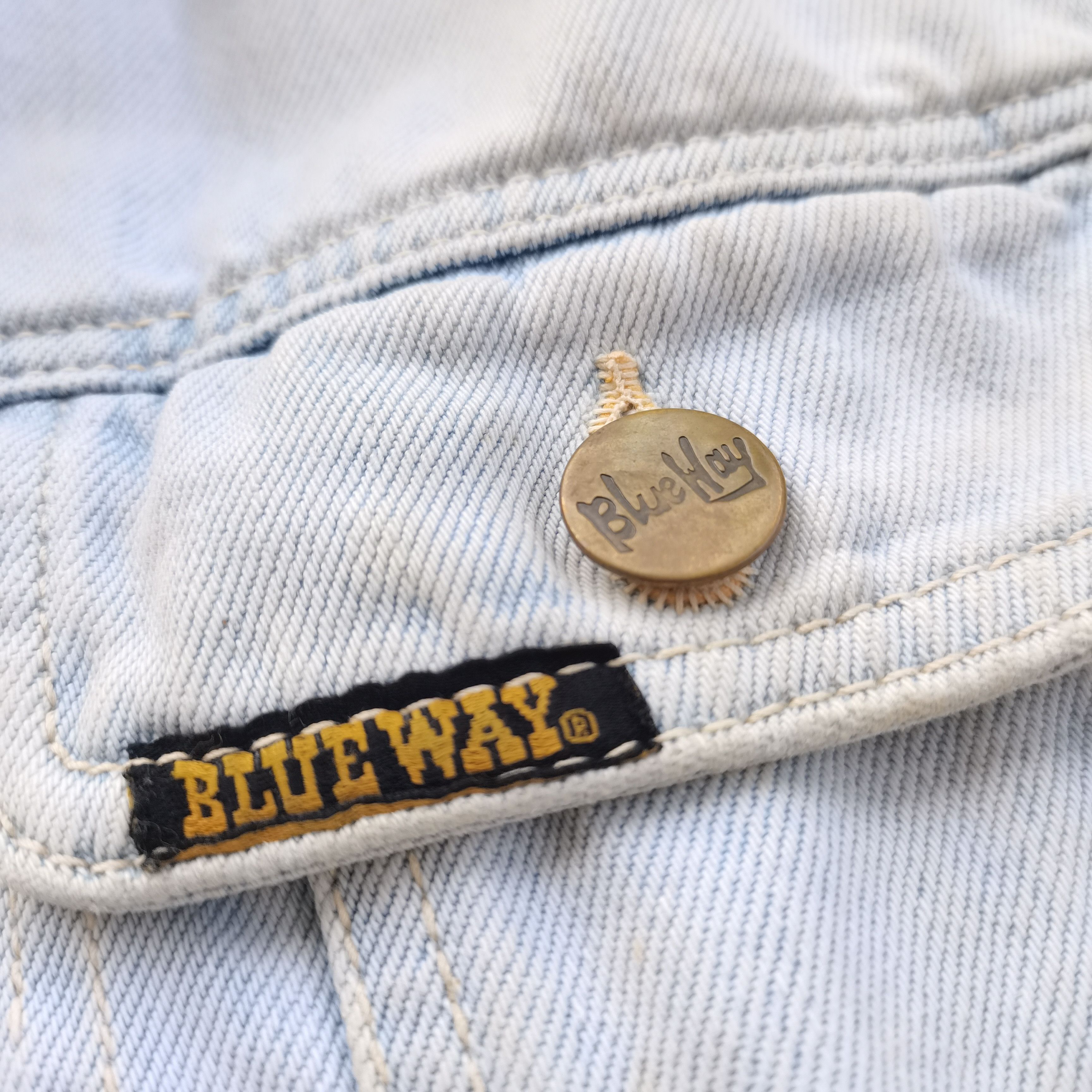 Japanese Brand Vintage BLUE WAY Tank Top Sleeveless Distress Denim Size US M / EU 48-50 / 2 - 12 Thumbnail