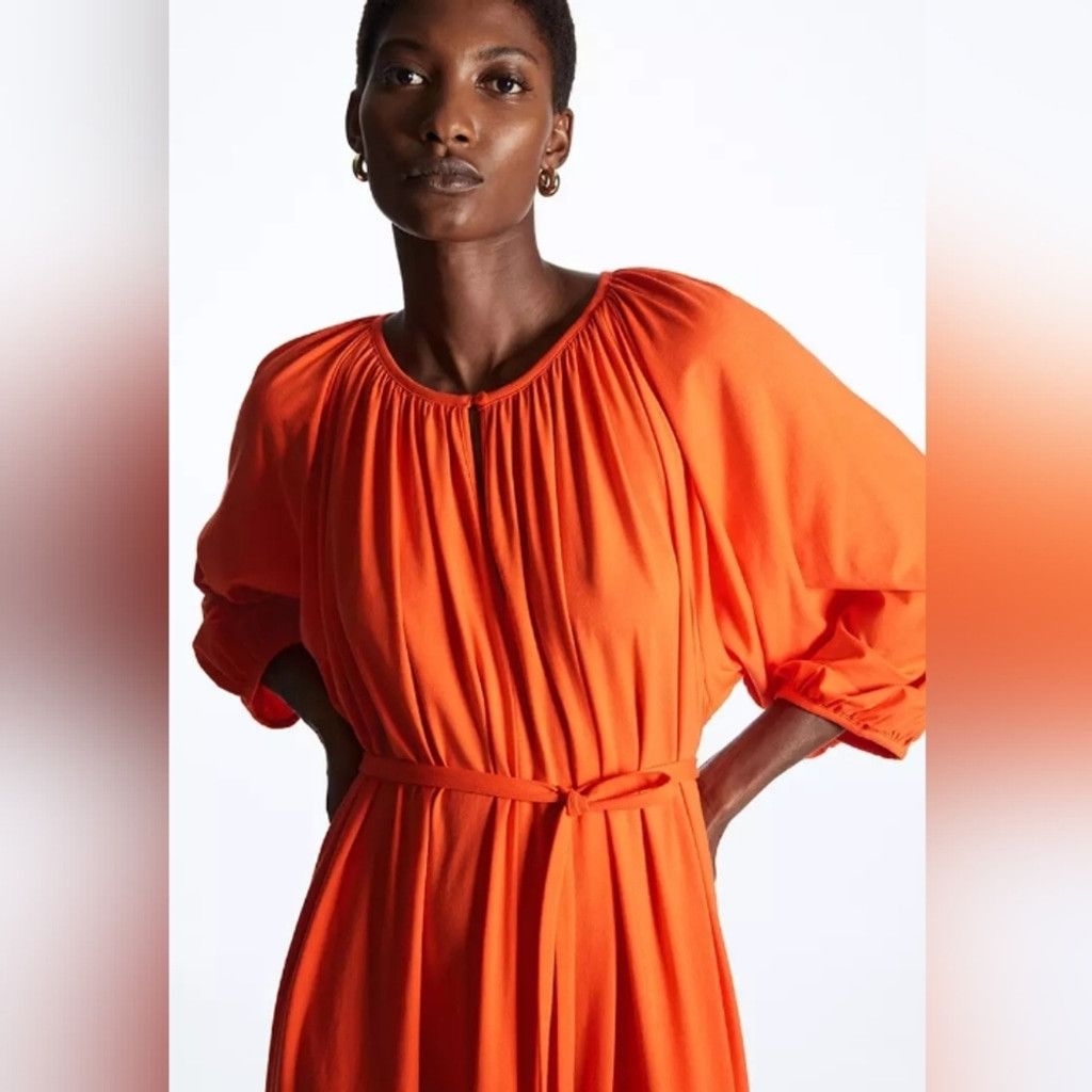 Cos NWT COS Belted Puff-Sleeved Dress Size M / US 6-8 / IT 42-44 - 4 Thumbnail