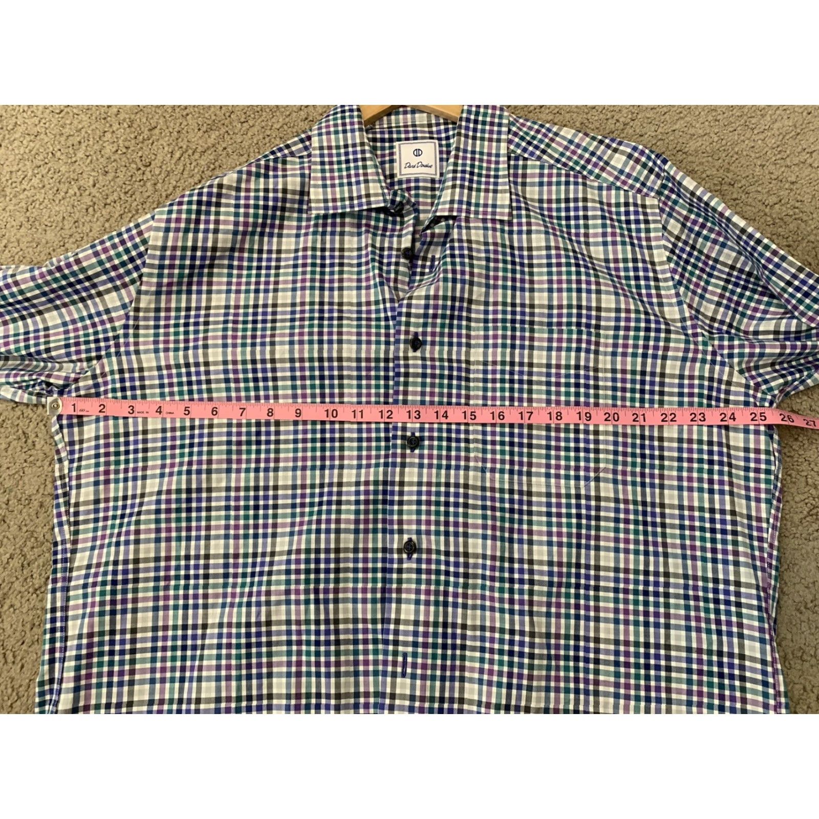 David Donahue David Donahue Plaid 100% Cotton Button Front Shirt XL Men Multicolor Long Sleeve Button-Up Short Description: N/A Size US XL / EU 56 / 4 - 5 Thumbnail