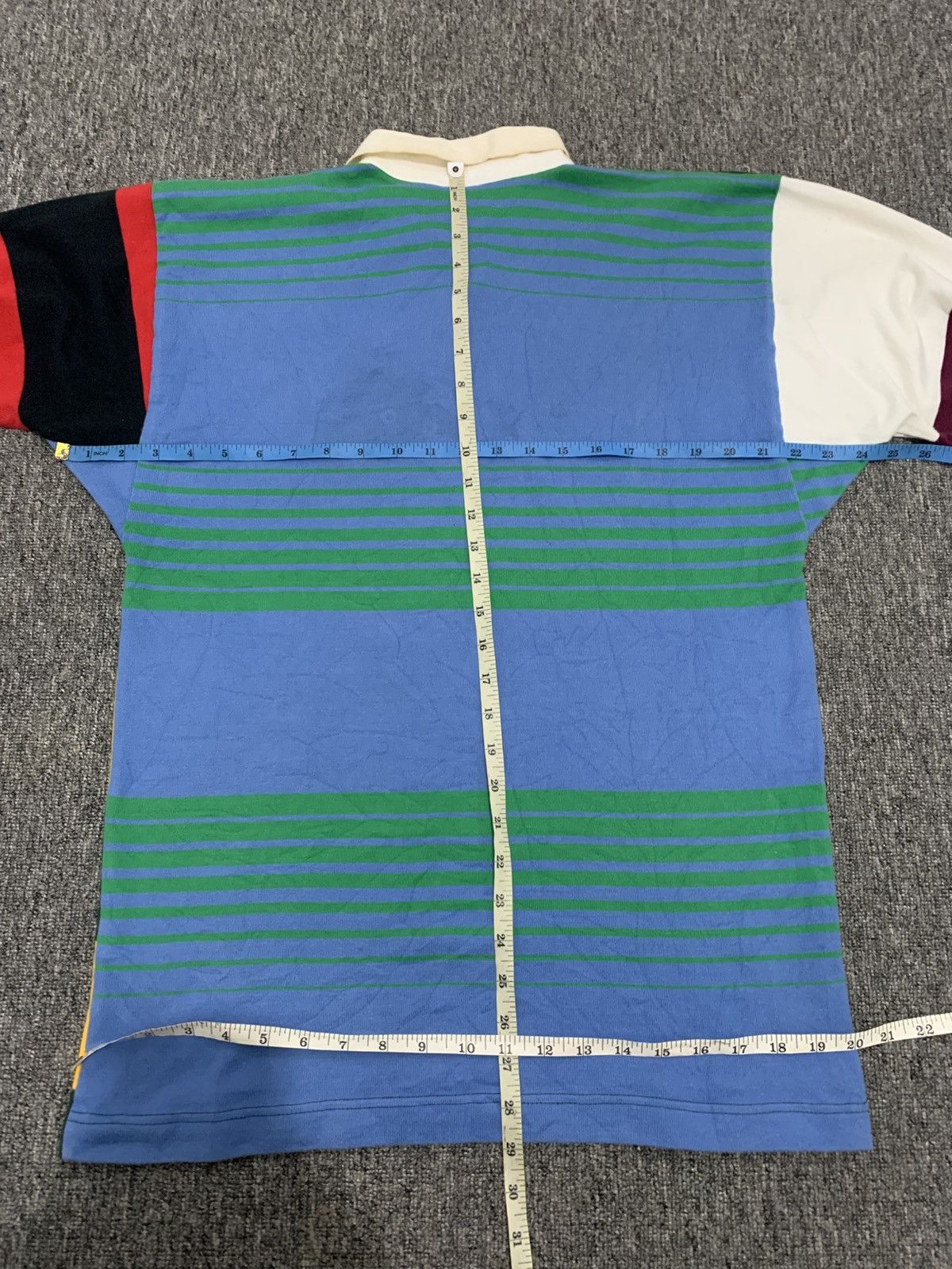Mizuno Mizuno RunBird Vintage Polo Rugby Different Lines Size US L / EU 52-54 / 3 - 10 Thumbnail