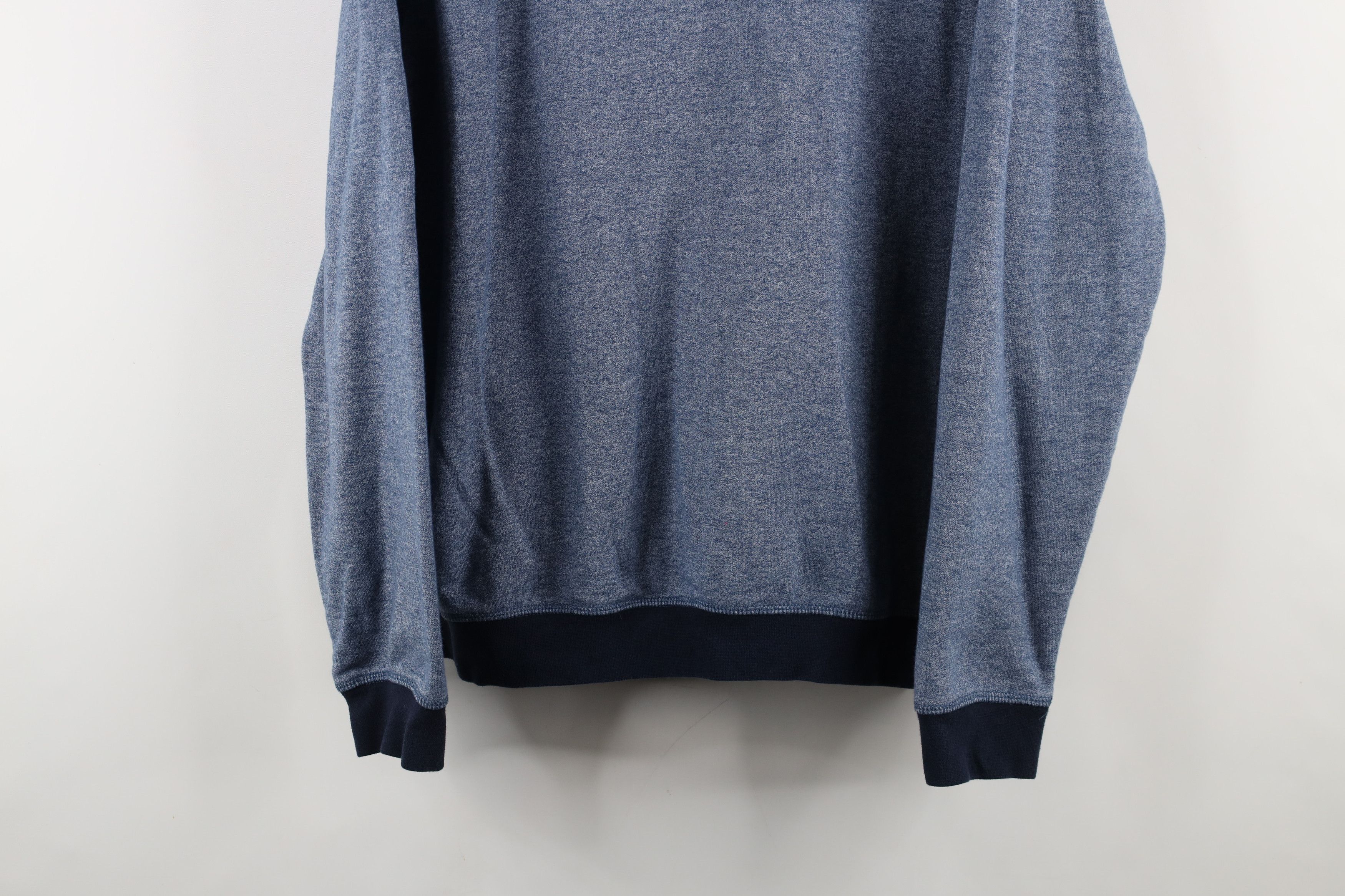 Vintage Vintage 90s Streetwear Double V Crewneck Sweatshirt Blue Size US XL / EU 56 / 4 - 3 Thumbnail