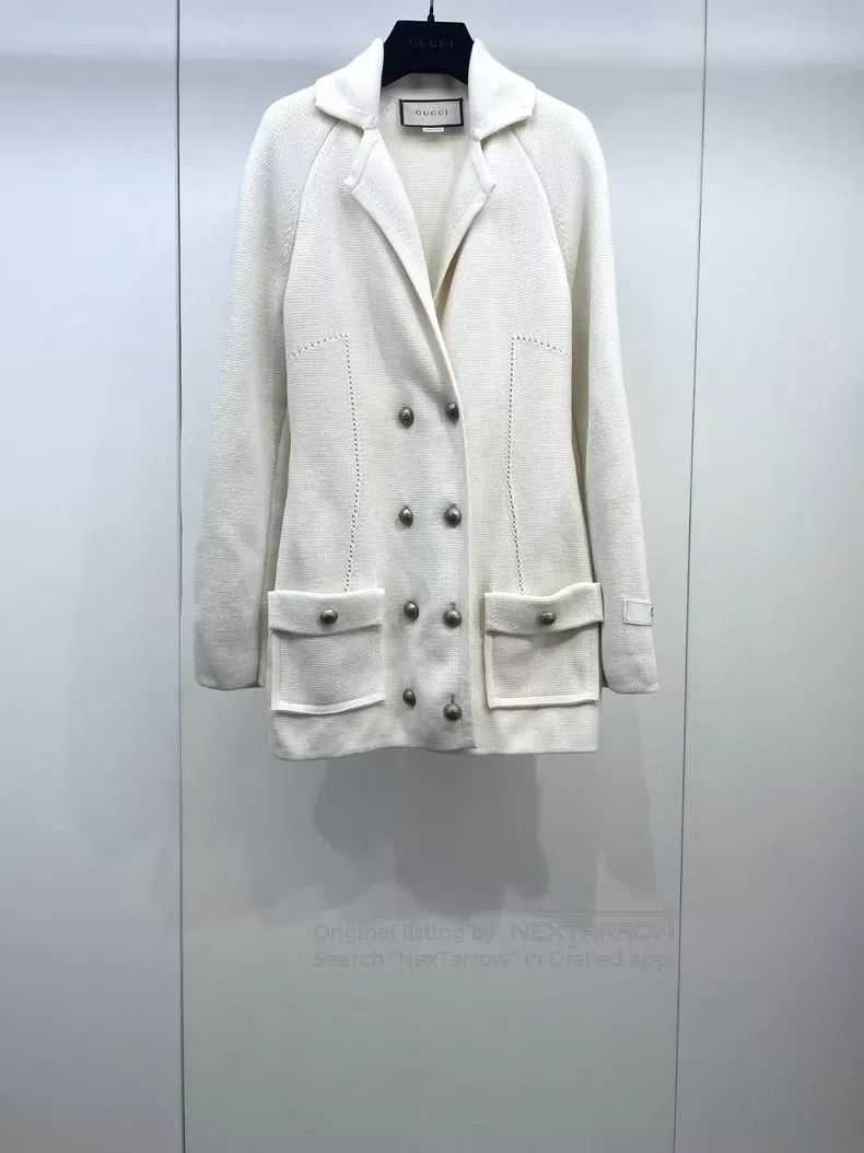 Gucci Gucci Embroidered label double-breasted wool jacket Size XS / US 0-2 / IT 36-38 - 1 Thumbnail