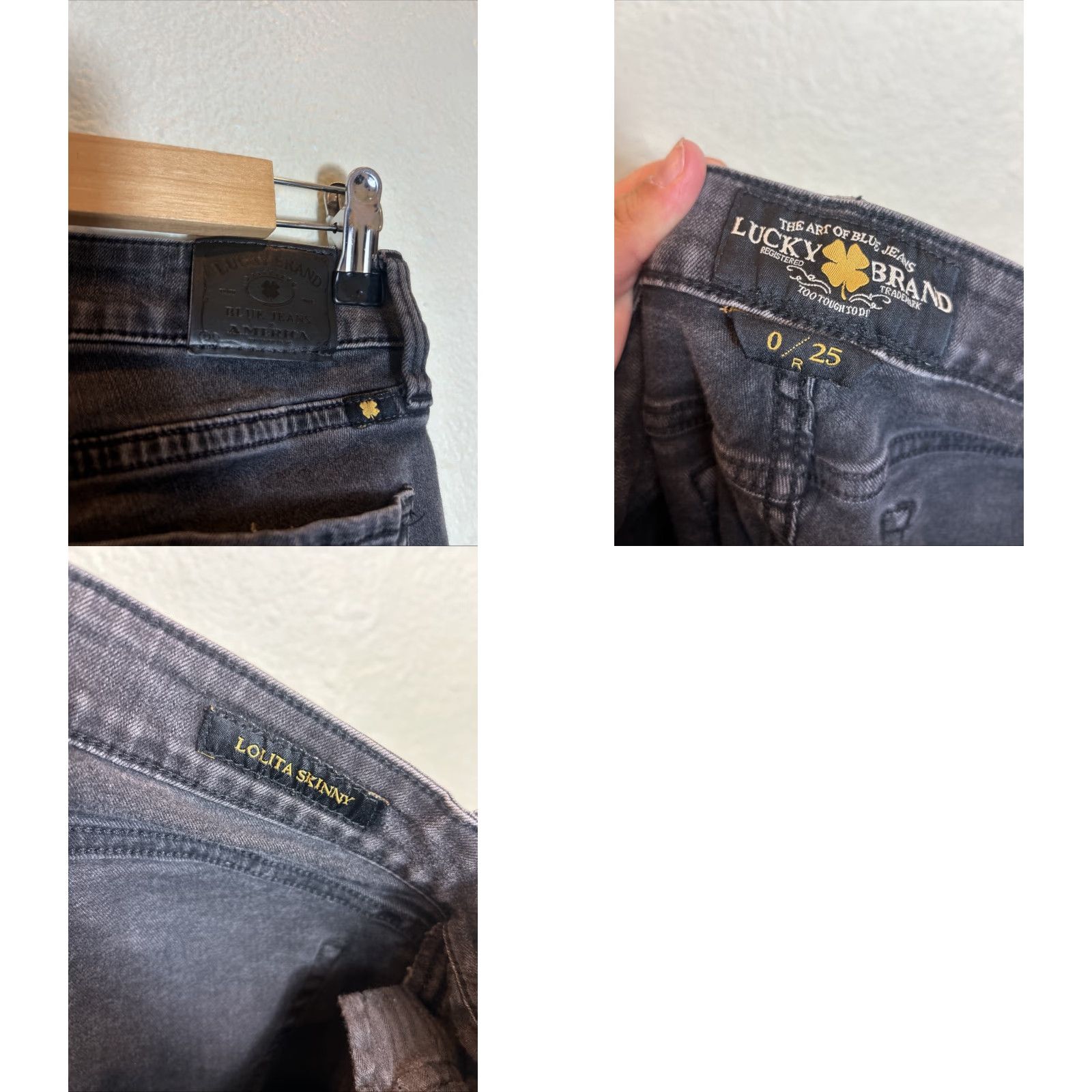 Lucky Brand Lucky Brand Lolita Skinny Faded Black Jeans Women’s Size 0 Size 25" / US 0 / IT 36 - 9 Thumbnail