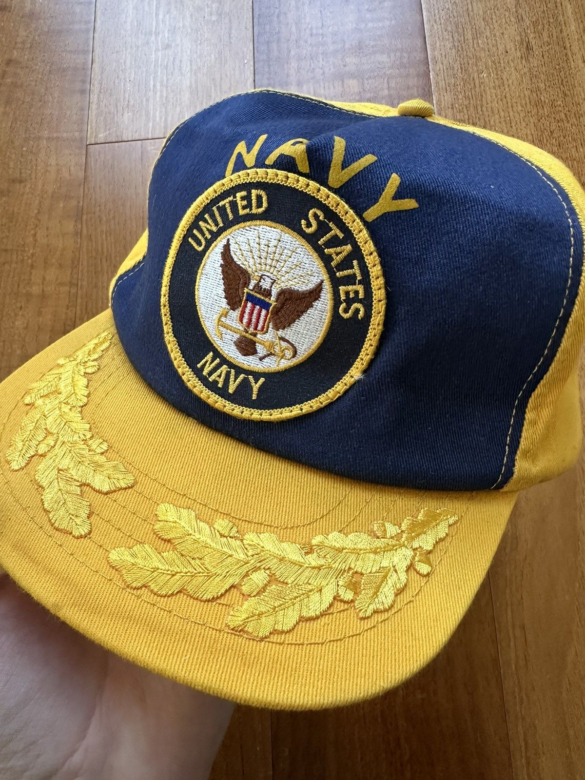 Vintage Vintage 90s USN Navy Scrambled Eggs Trucker Hat OSFA Size ONE SIZE - 3 Thumbnail
