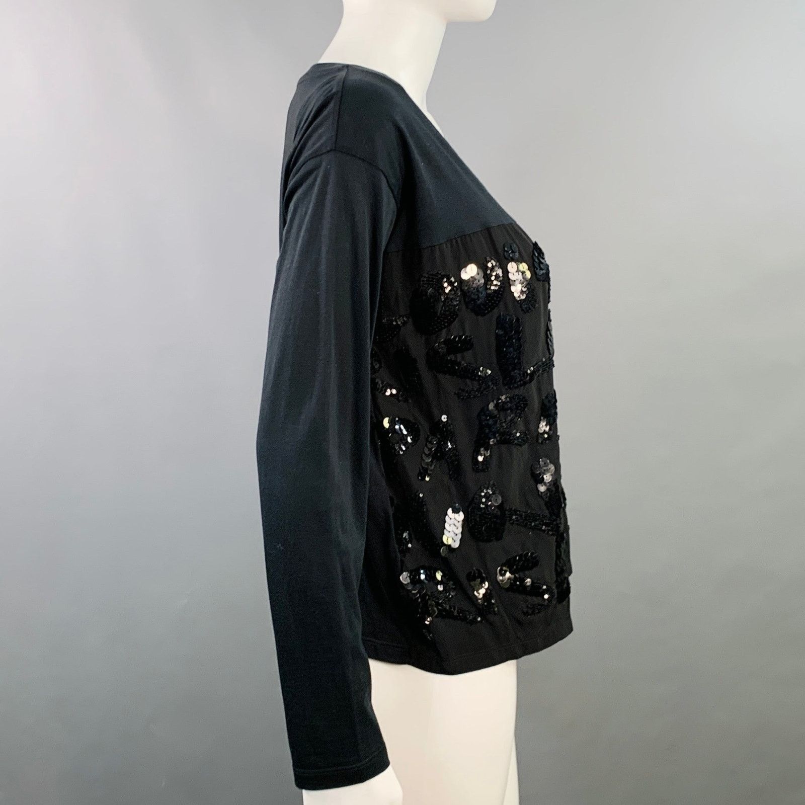Louis Vuitton STEPHEN SPROUSE x LOUIS VUITTON Black Cotton Graffiti Top Size XS / US 0-2 / IT 36-38 - 3 Thumbnail