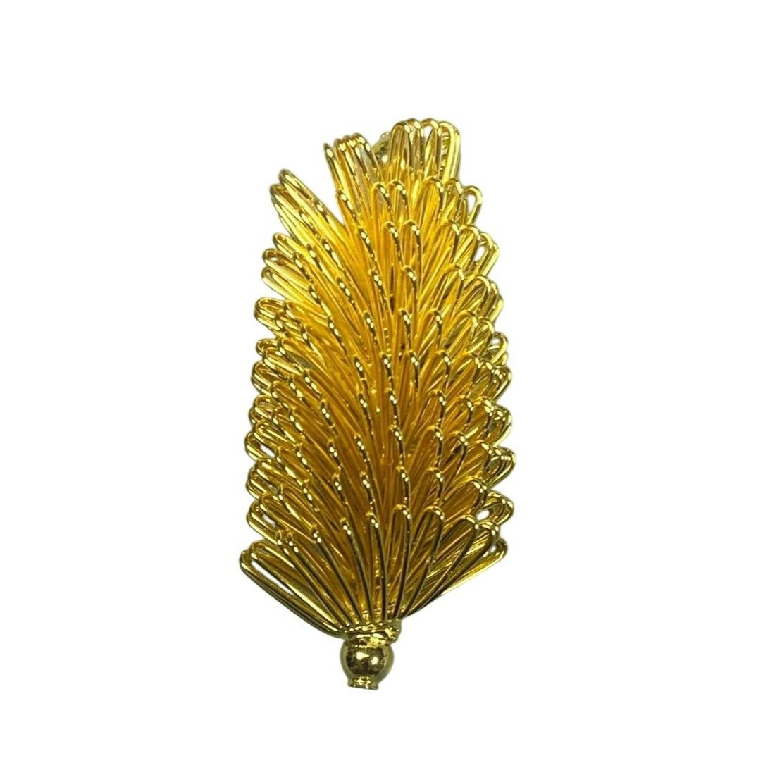 Other Rare Vintage Gold-Tone Leaf Pine Cone Brooch Pin Brooch With Size ONE SIZE - 2 Thumbnail