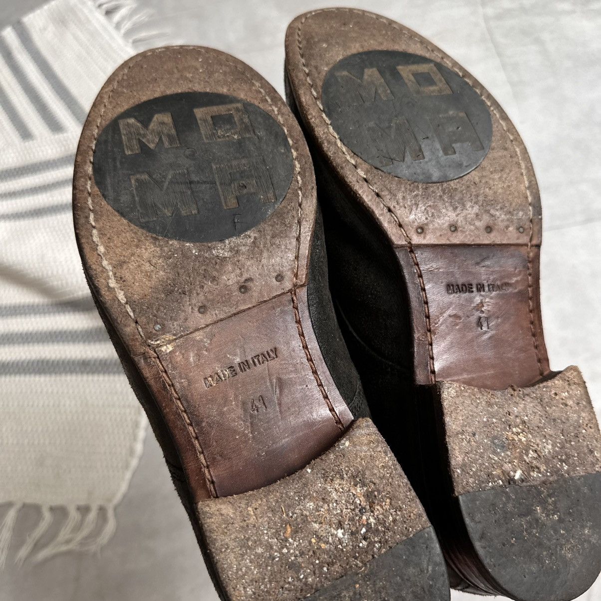 Dirk Bikkembergs RARE Moma Artisanal Waxed Suede Boots Guidi A1923 Vibe Size US 9.5 / EU 42-43 - 11 Thumbnail