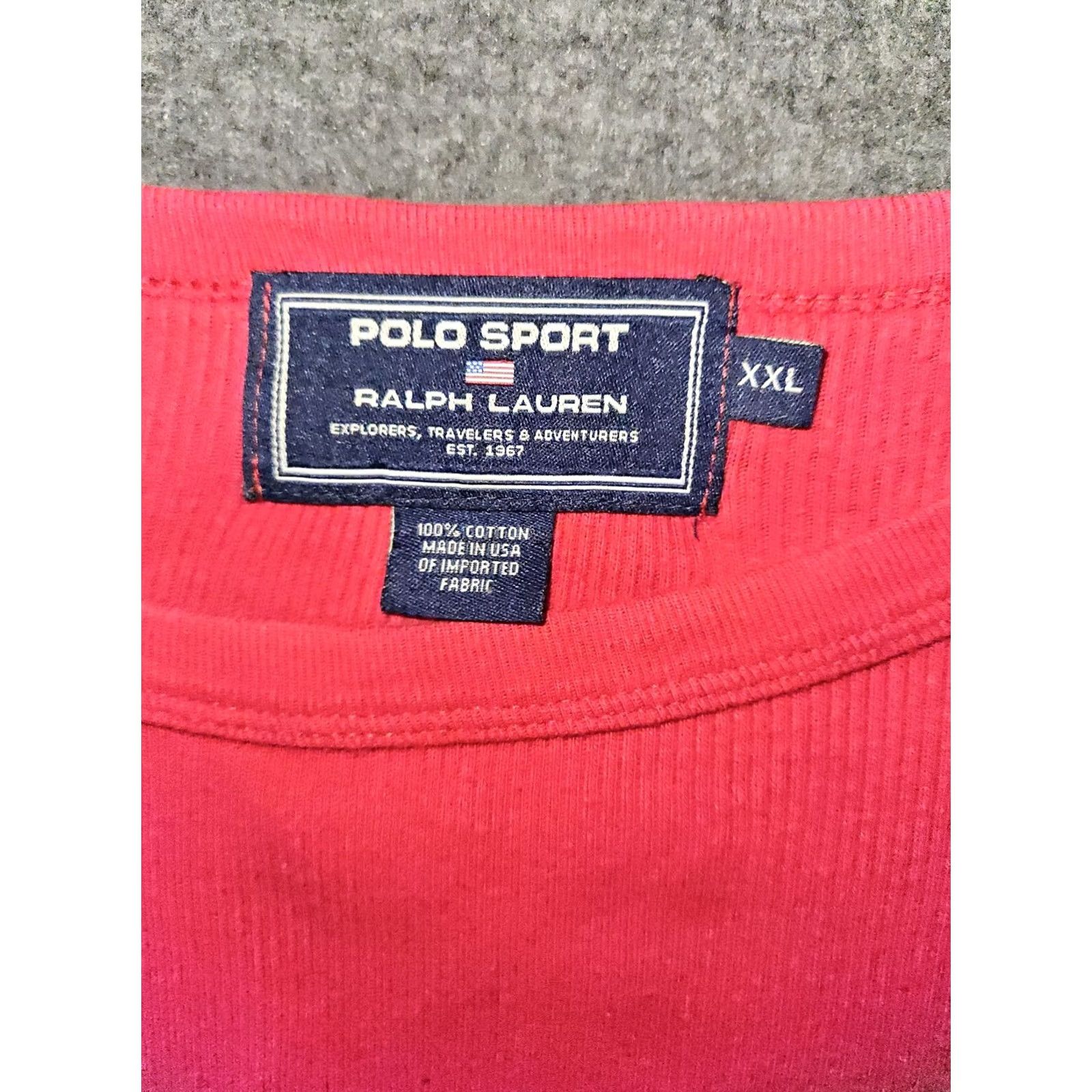 Vintage VINTAGE Polo Sport Shirt Women's XXL Red Short Sleeve Ribbed USA 90s Y2K Women's Top 2XL Red City Classic Designer USA Boys Girls Mens Womens Size XXL / US 16-18 / IT 52-54 - 2 Thumbnail