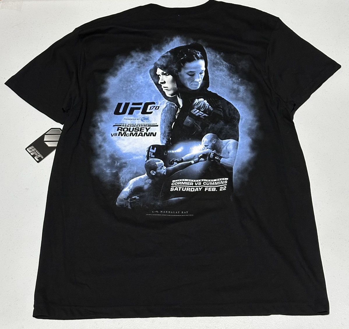 UFC Vtg y2k UFC 170 Rhonda Rousey vs McMann Event Promo T-shirt Size US M / EU 48-50 / 2 - 2 Thumbnail