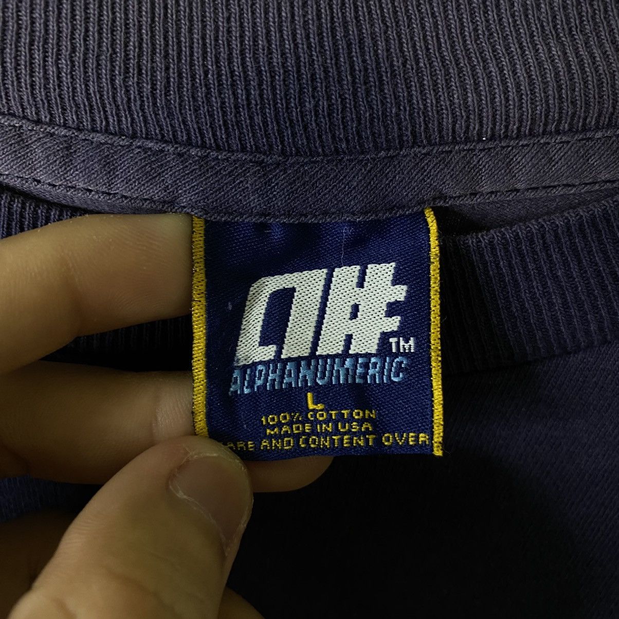 Alphanumeric Vintage 1990s Alphanumeric LS T Shirt Size US XL / EU 56 / 4 - 7 Thumbnail