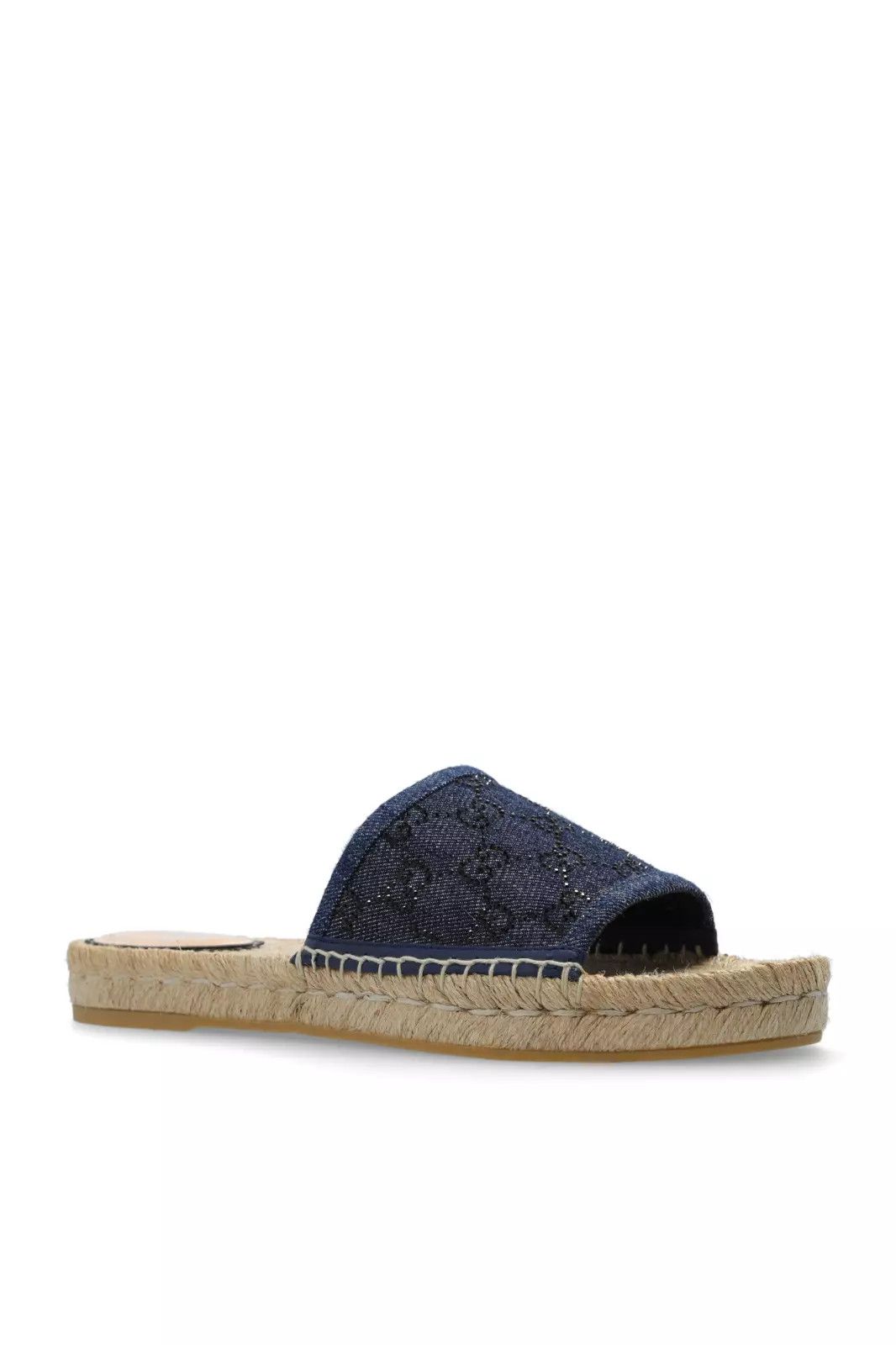 Gucci GUCCI Blue GG Denim Slide Sandals New & Authentic Size US 7.5 / IT 37.5 - 1 Thumbnail