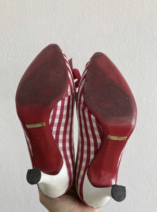 Dolce & Gabbana DOLCE&GABBANA checkered heels with a bow Size US 8 / IT 38 - 9 Thumbnail