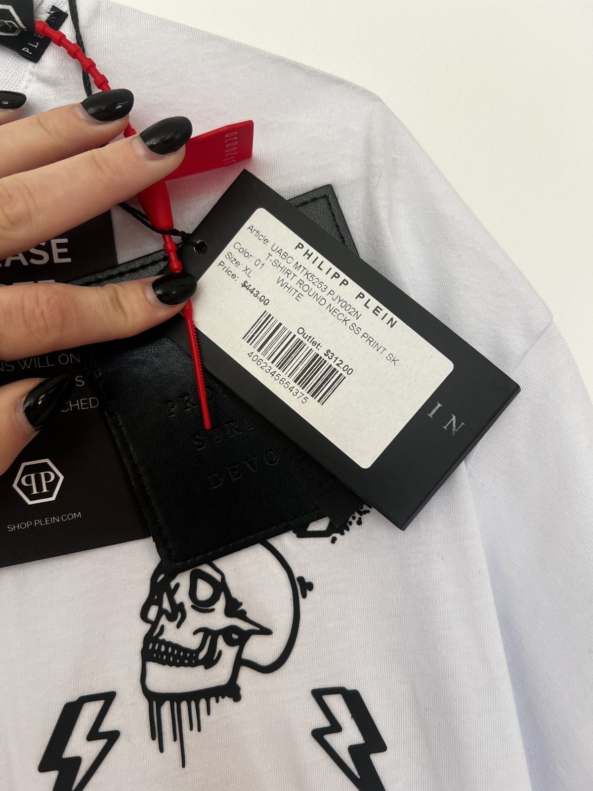 Philipp Plein Philipp Plein “Skull & Lightning” Graphic Tee – XL – New Size US XL / EU 56 / 4 - 4 Thumbnail