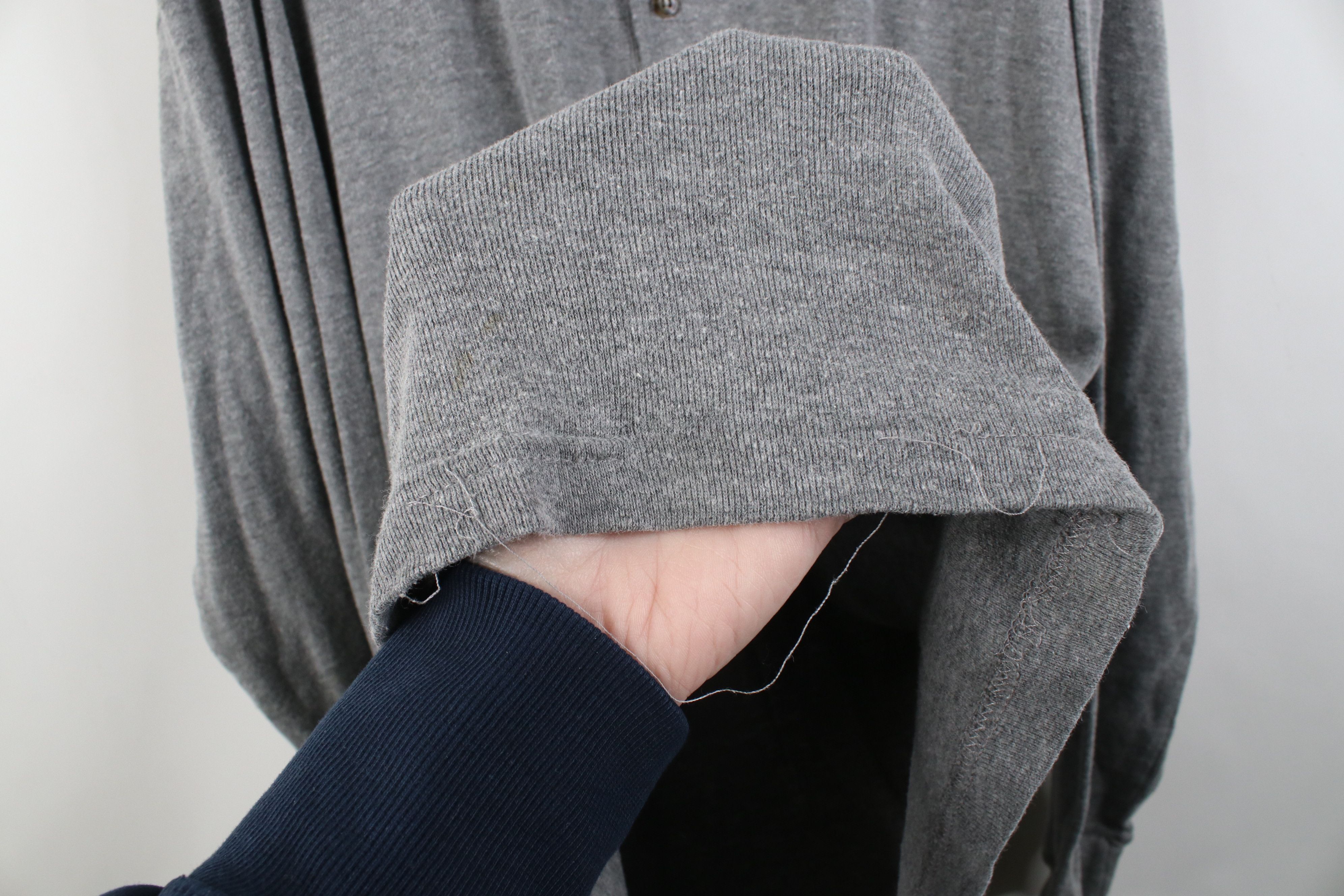 Vintage Vintage 90s Streetwear Blank Baggy Long Sleeve T-Shirt Size US XL / EU 56 / 4 - 6 Thumbnail