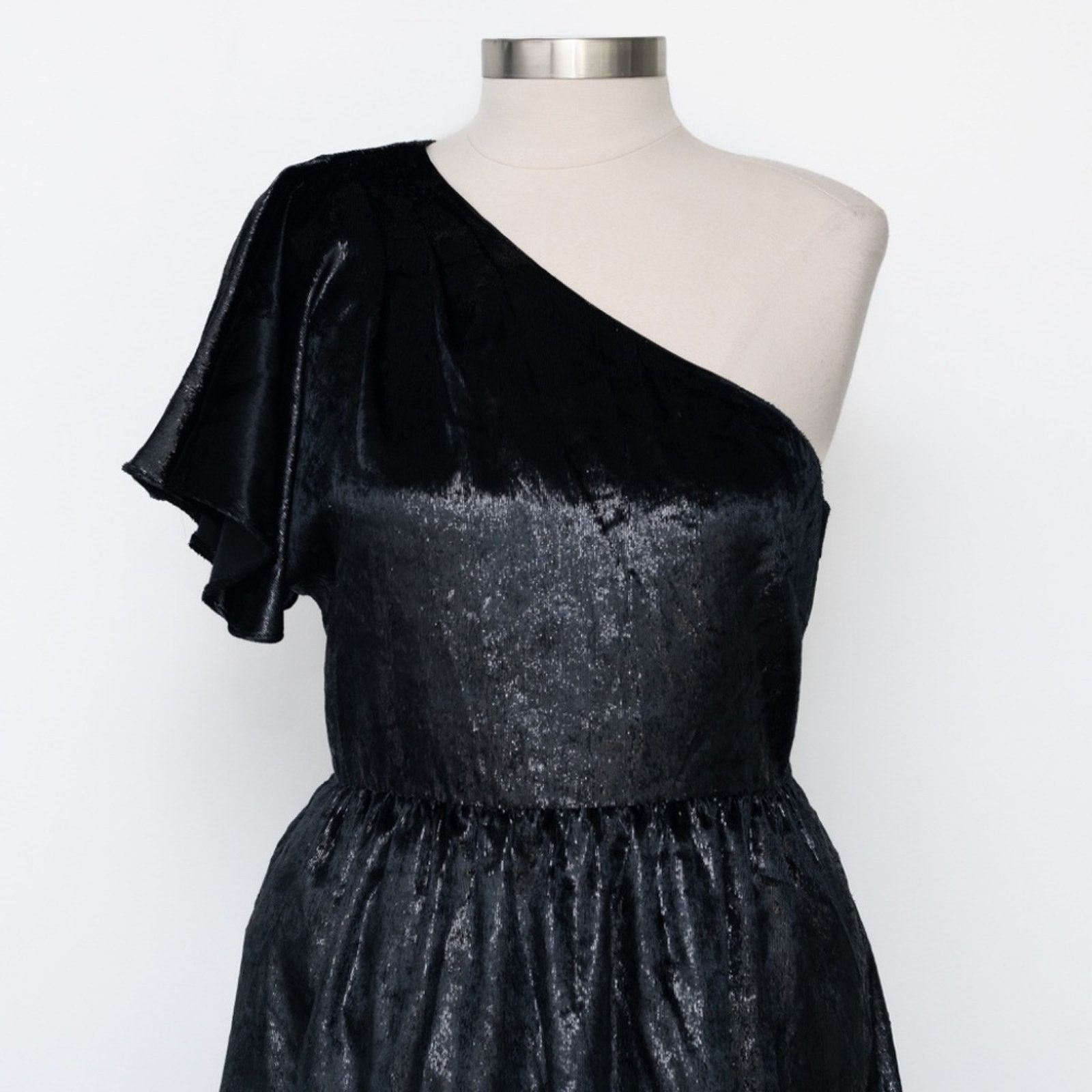 7 For All Mankind 7 For All Mankind. New! One Shoulder Velour Dress. Size L / US 10 / IT 46 - 9 Thumbnail