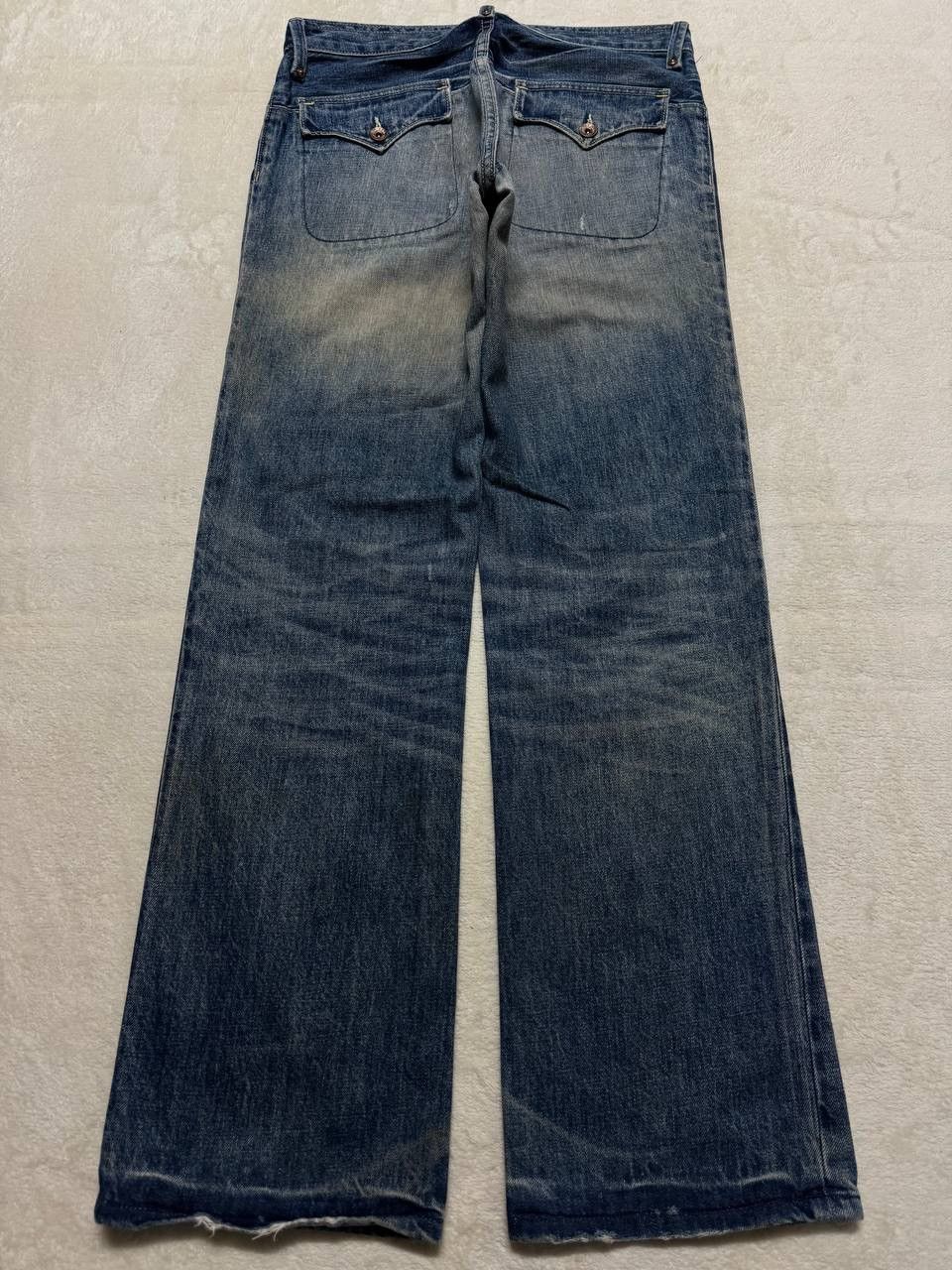 Gap BAGGY Gap Rusty Mudwash Distressed Straight Baker Pants Jean Size US 31 - 16 Thumbnail