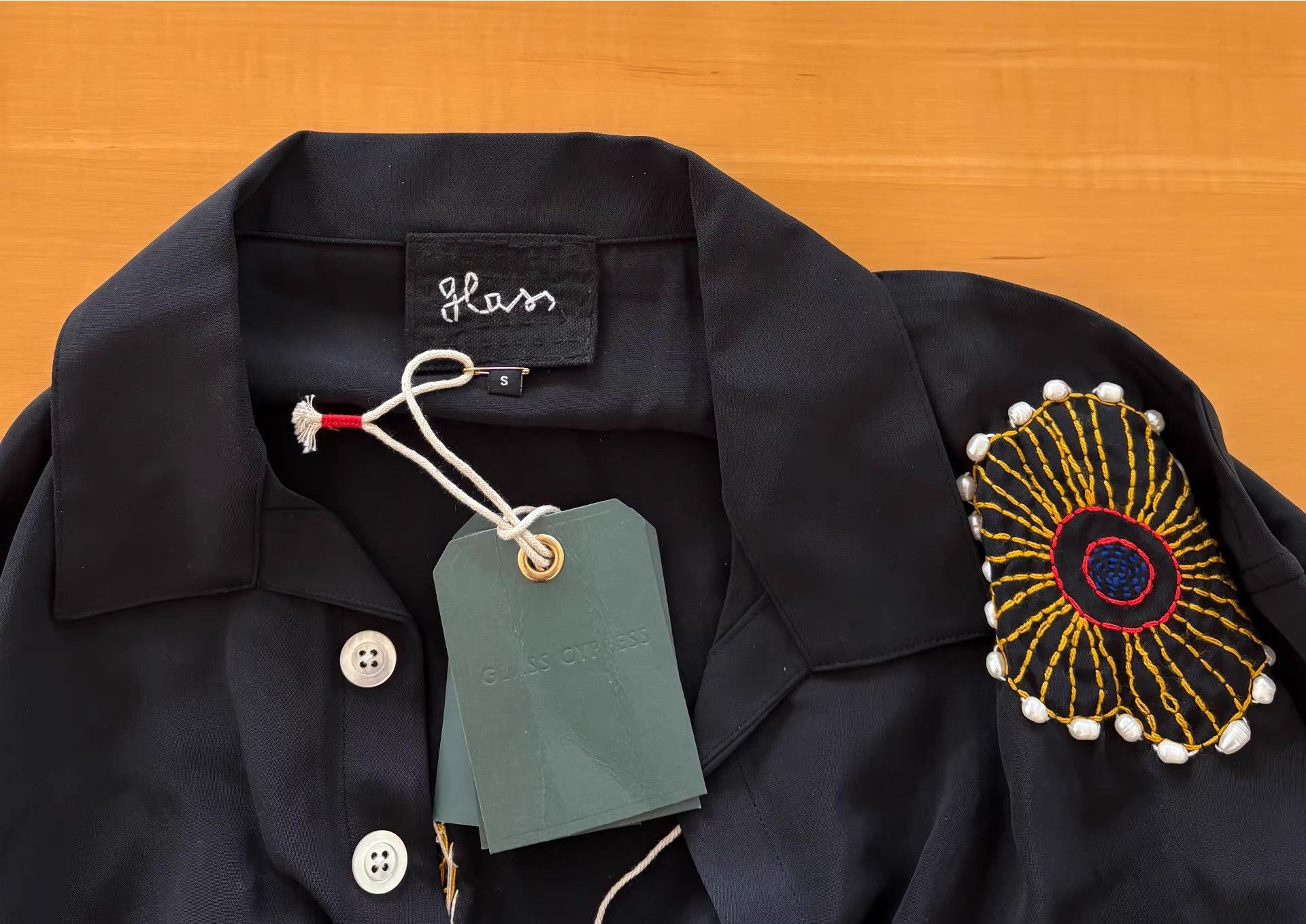 Glass Cypress Glass Cypress Men's Silk Embroidered Shirt Ｑ21 Size US S / EU 44-46 / 1 - 4 Thumbnail