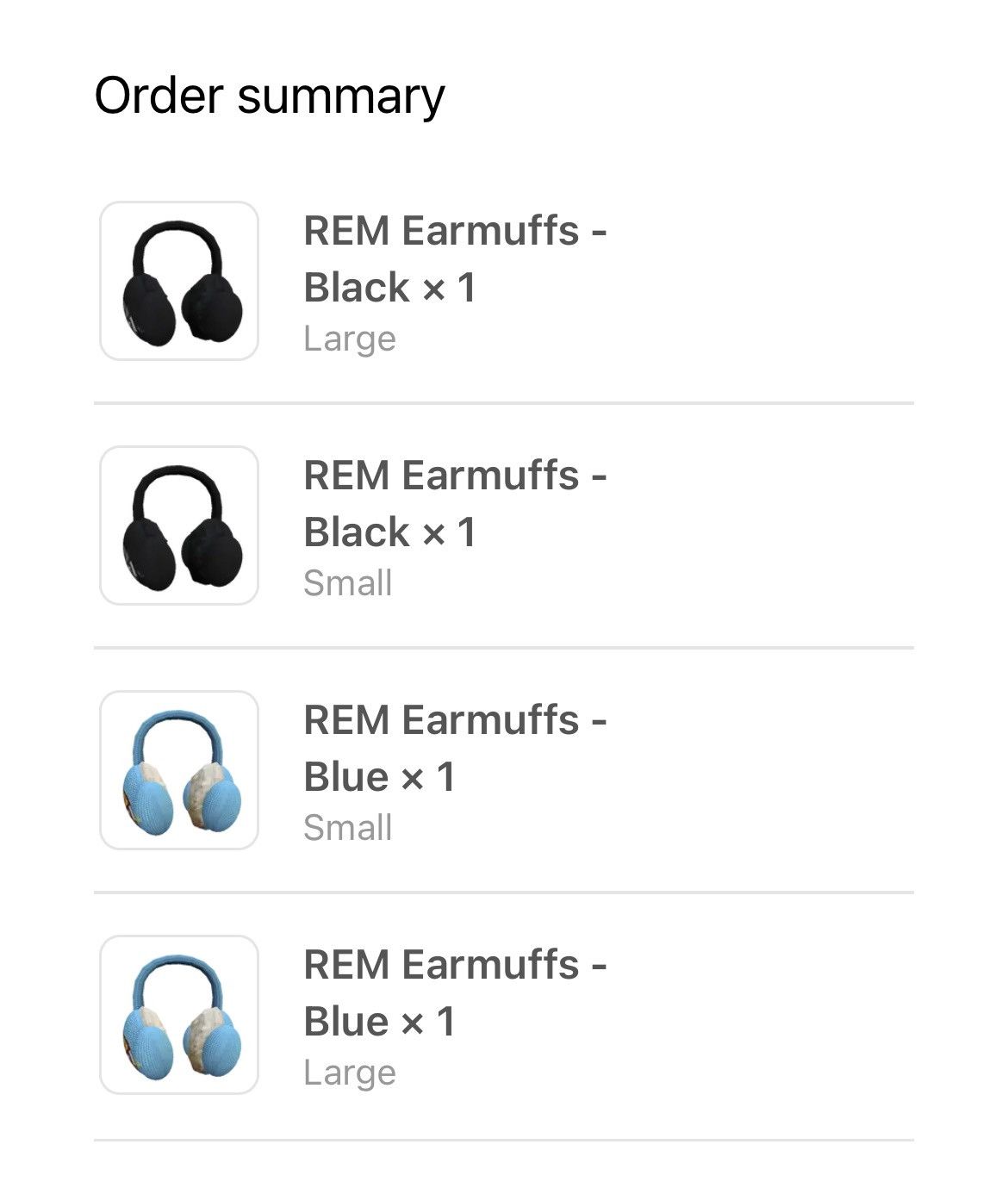 Happy99 Happy99 REM Blue Knit Earmuffs Size Small IN HAND  display picture 1
