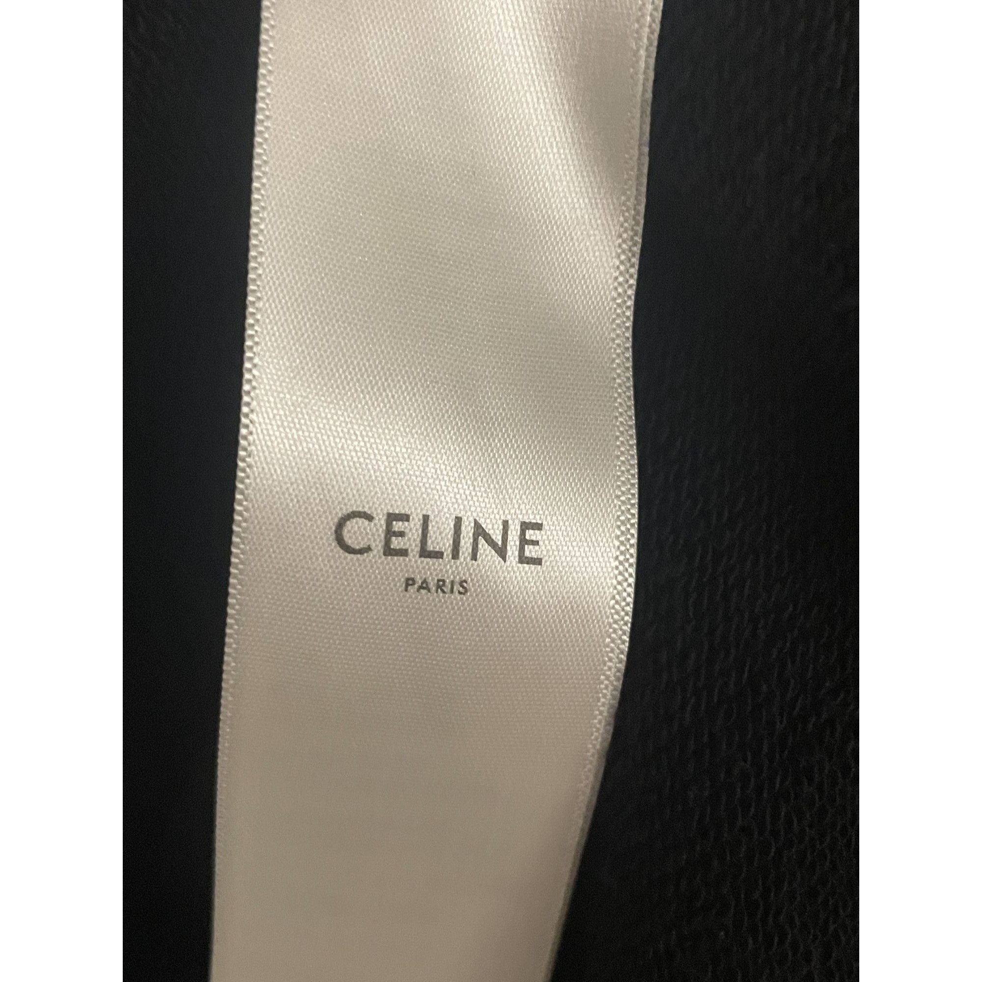 Celine Celine Black Zip-Up Hoodie With Drawstring Hood & Pocket Det Size S / US 4 / IT 40 - 8 Thumbnail