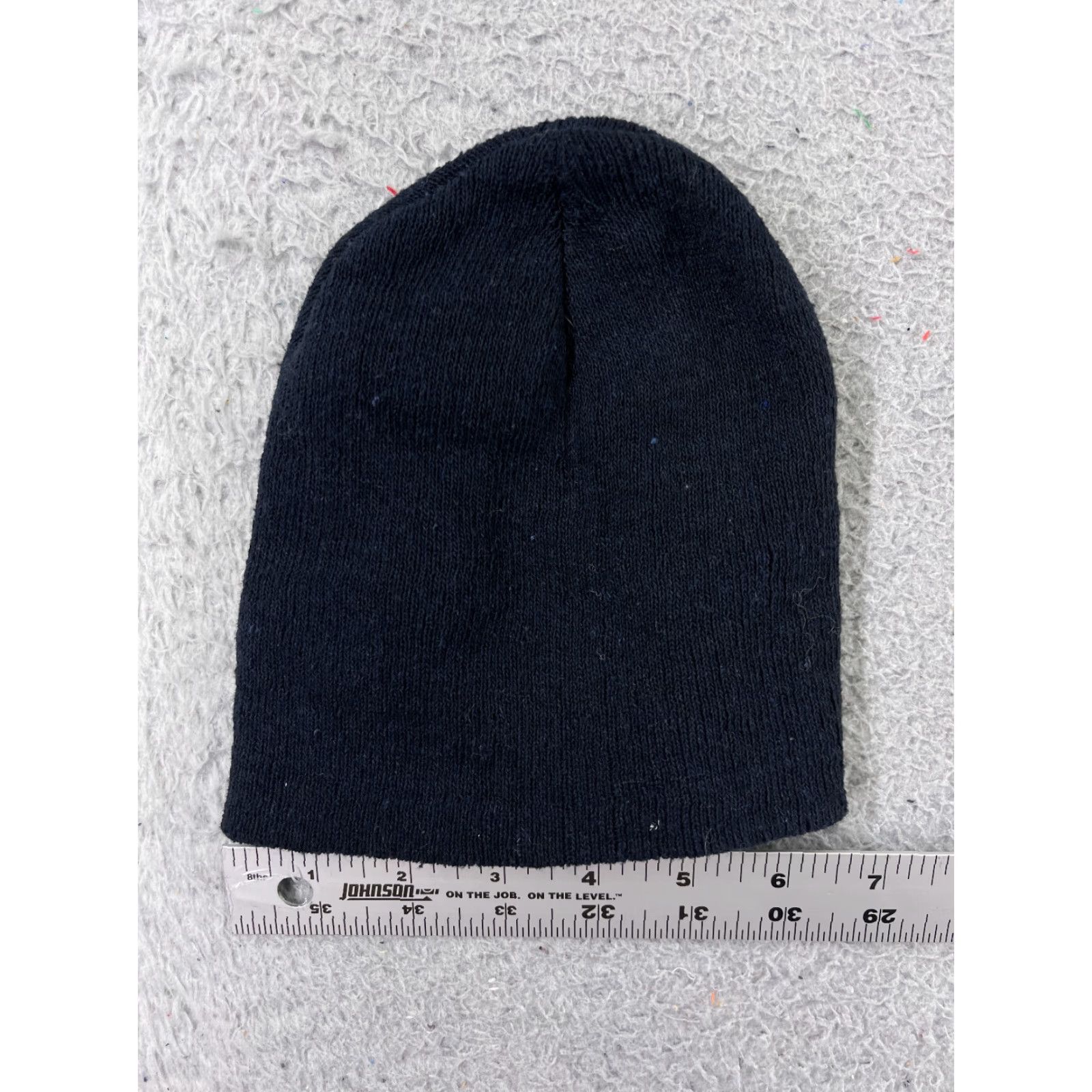 Vintage USA Flag Beanie Toque Adult One Size Blue Knit Embroidered 100% Poly Skier Boy Size ONE SIZE - 3 Thumbnail
