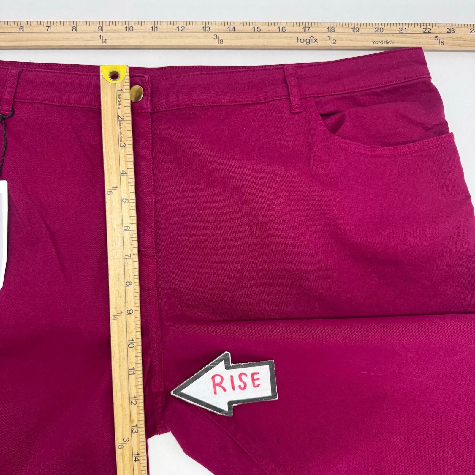 Marina Rinaldi Marina Rinaldi Cropped Wide Lege Pant Red Plus 22 Preppy Size 22" - 5 Thumbnail