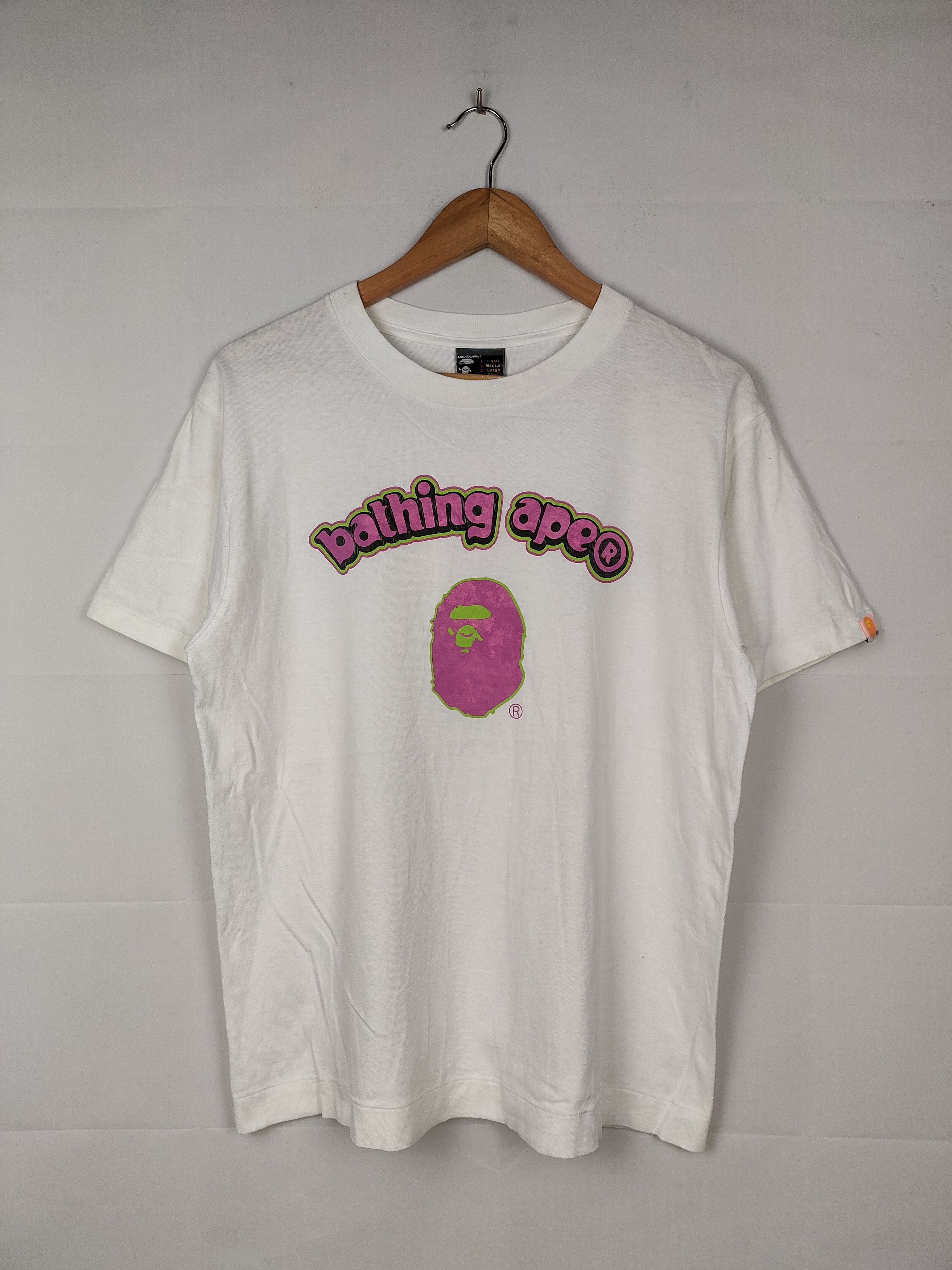 Bape × Vintage Vintage A Bathing Ape Neon Pink Edition shirt Size US M / EU 48-50 / 2 - 1 Thumbnail
