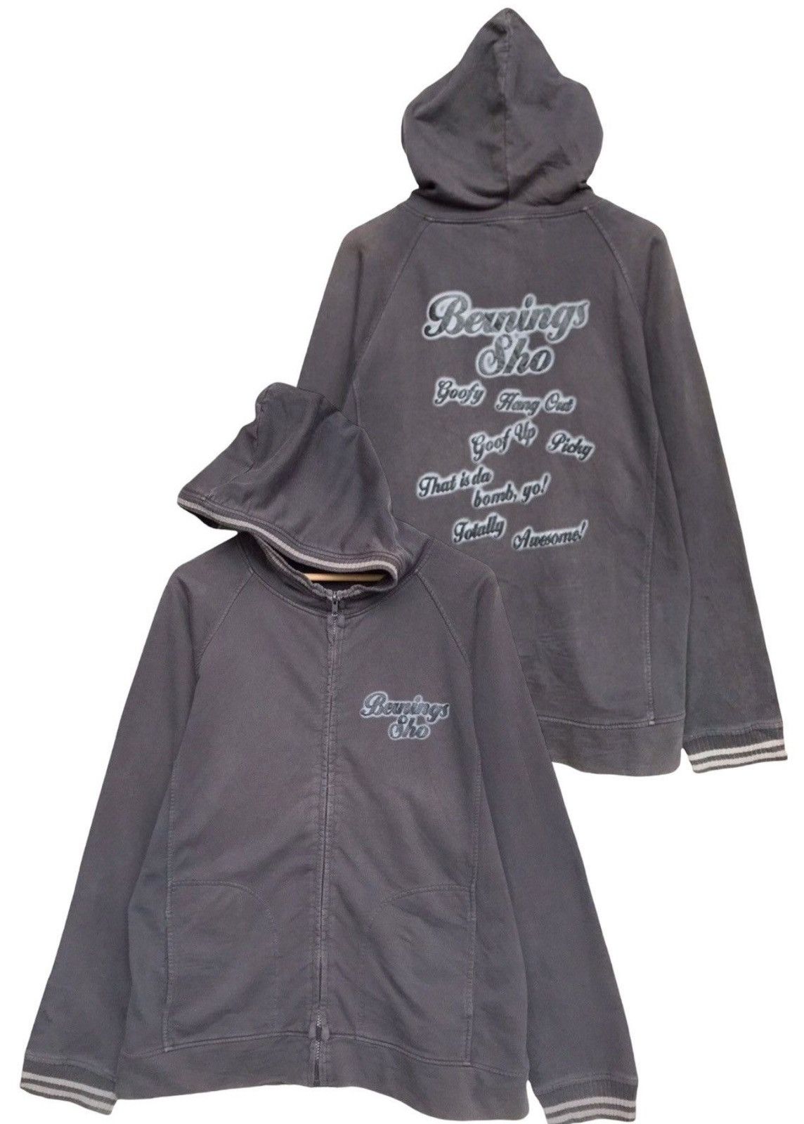 Bernings Sho Poem Zip Up Gothic Punk Bondage Hoodie