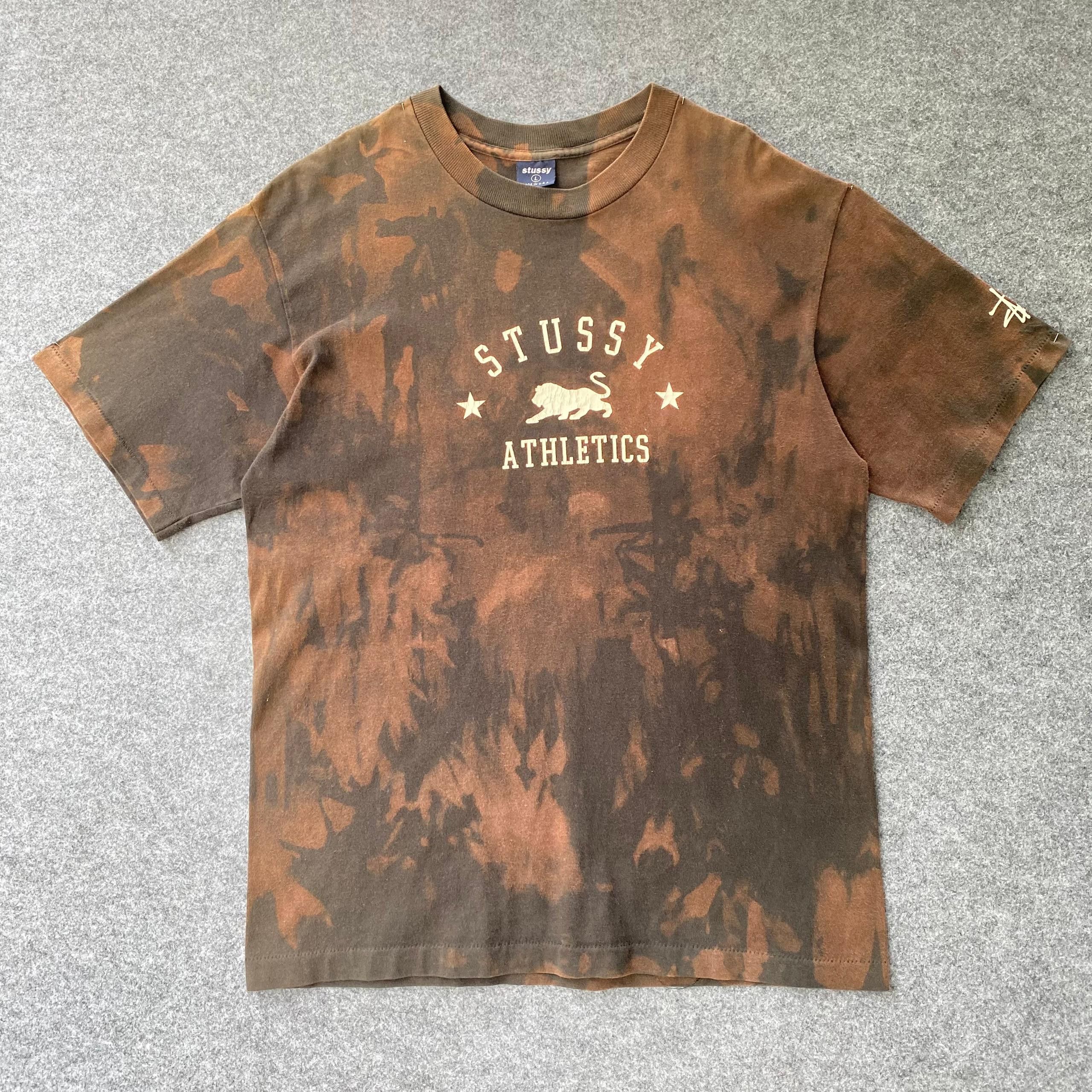 Stussy Vintage 90s Stussy Athletic Asic Wash Tshirt Size US M / EU 48-50 / 2 - 1 Thumbnail